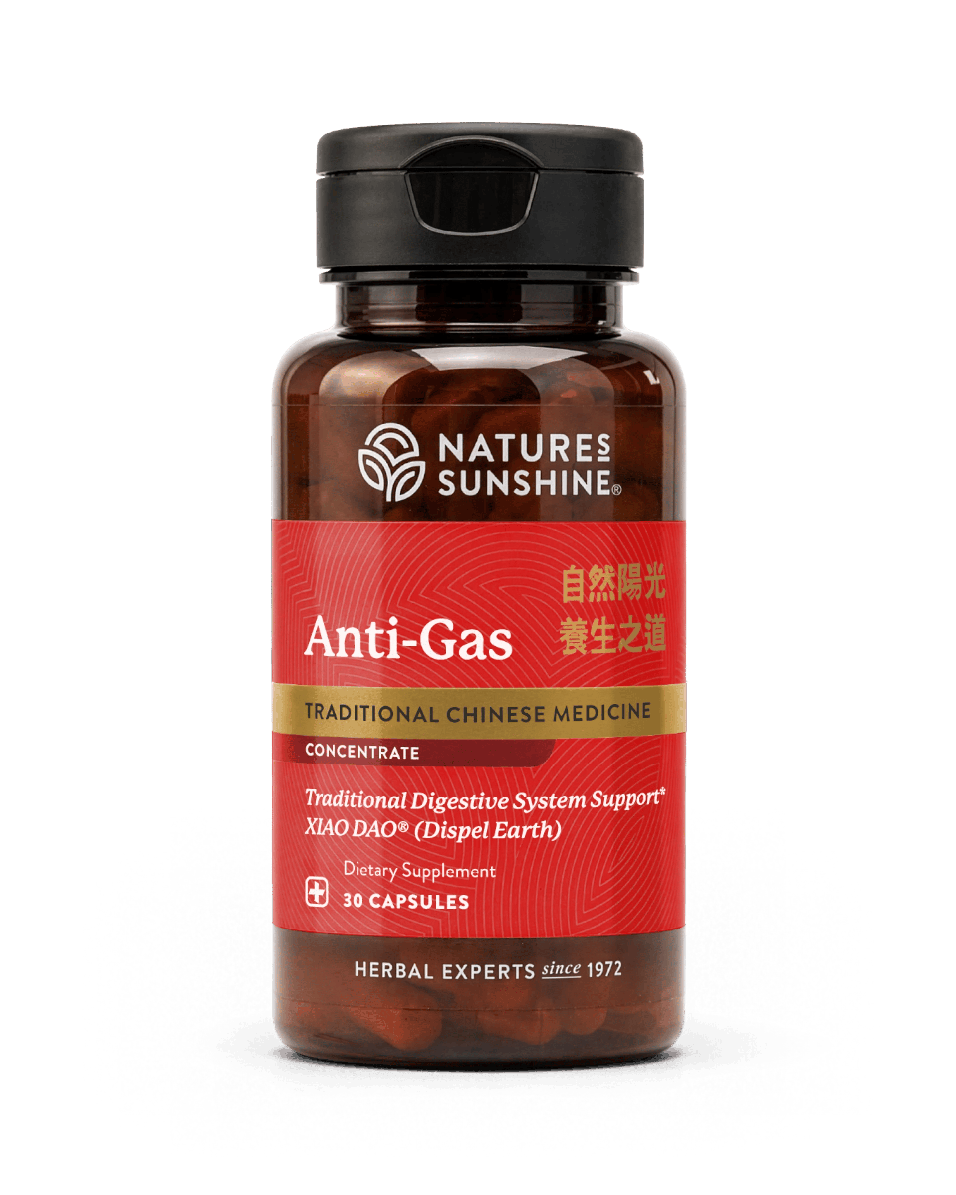 Nature's Sunshine Anti-Gas TCM Concentrate bottle, 30 Capsules