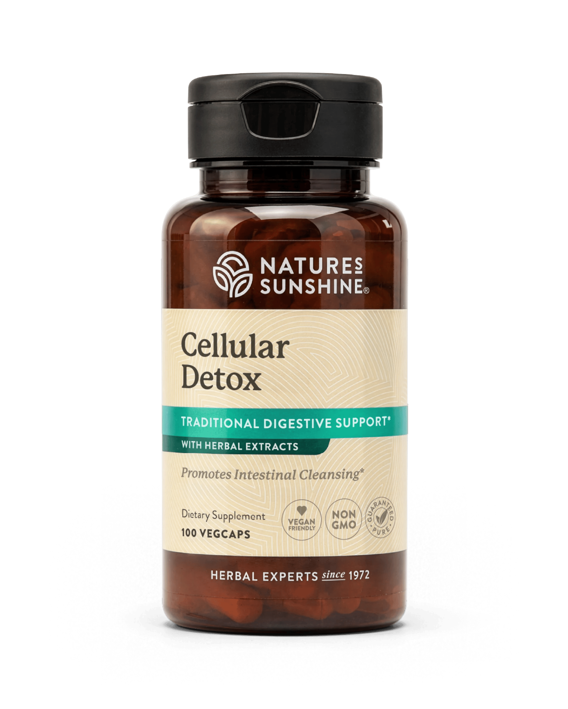 Nature's Sunshine Cellular Detox bottle, 100 Capsules