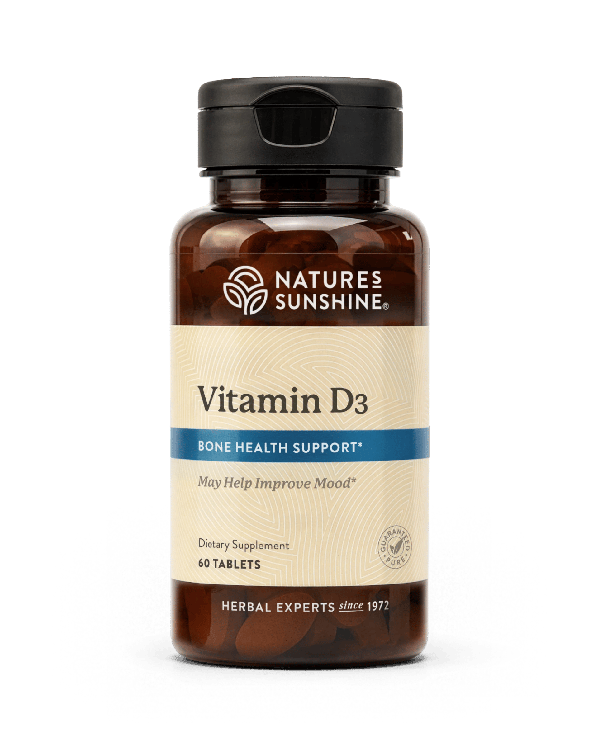 Nature's Sunshine Vitamin D3 bottle, 60 Tablets