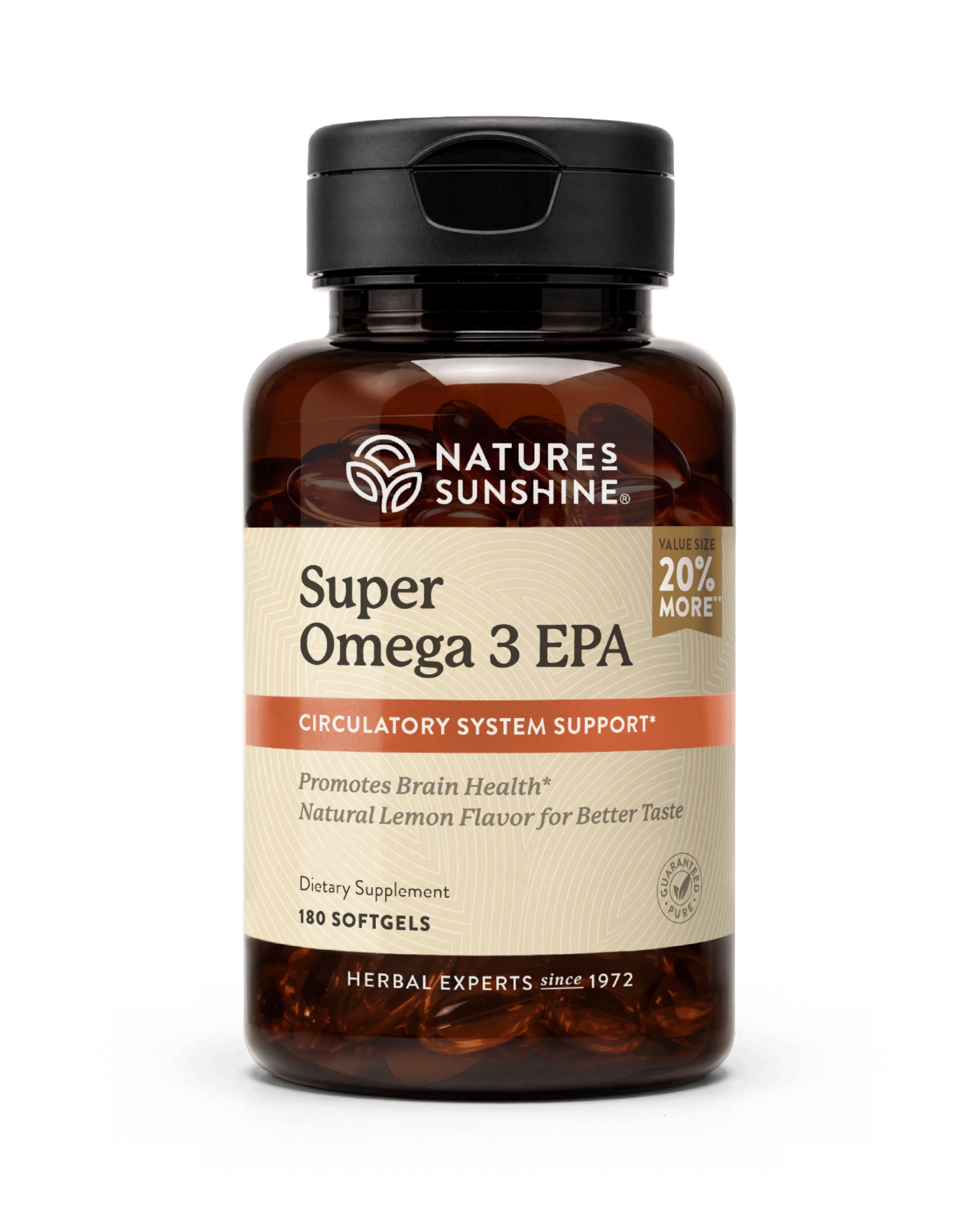 Nature's Sunshine Super Omega-3 EPA bottle, 60 Softgel Capsules