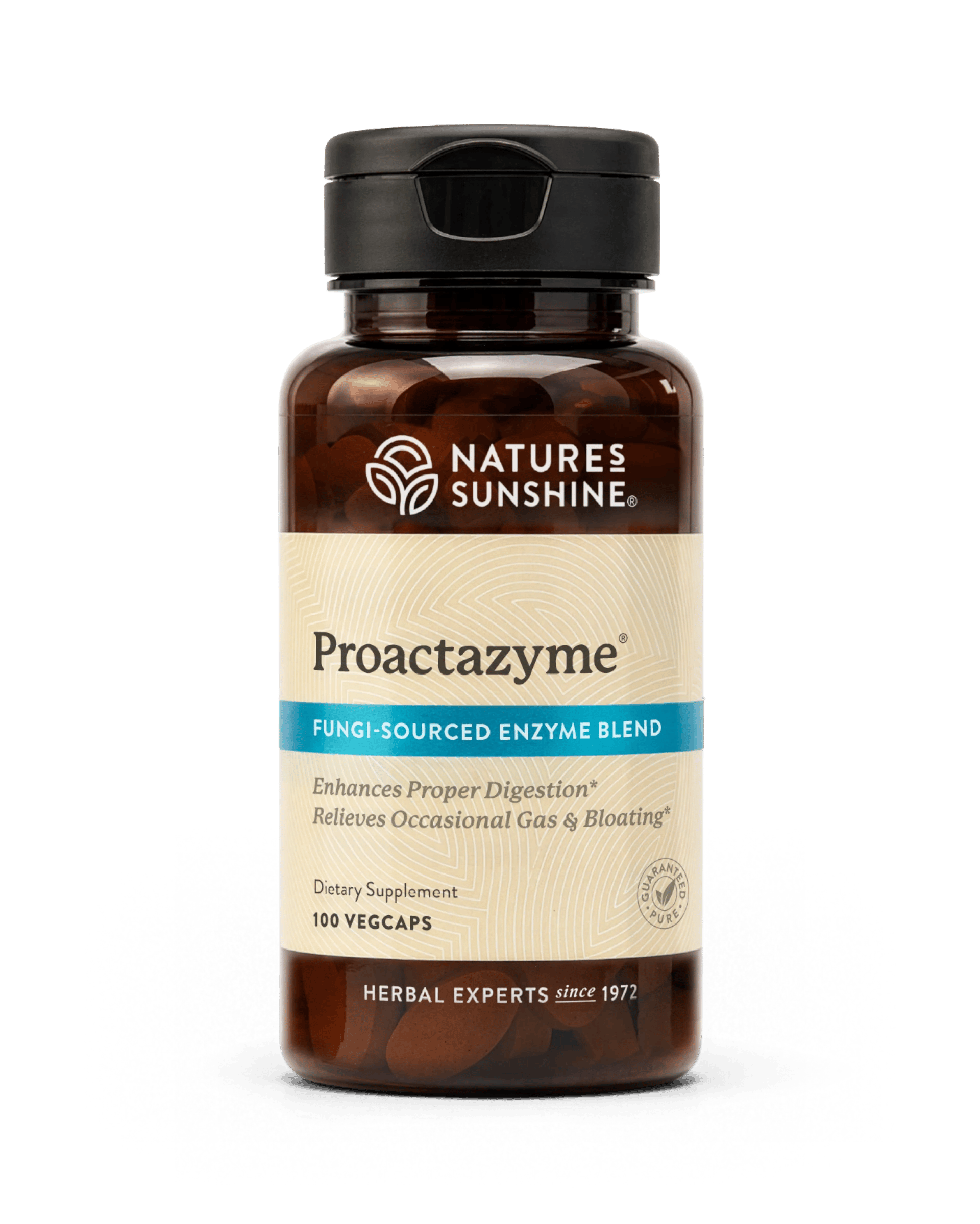 Nature's Sunshine Proactazyme bottle, 100 Vegcaps