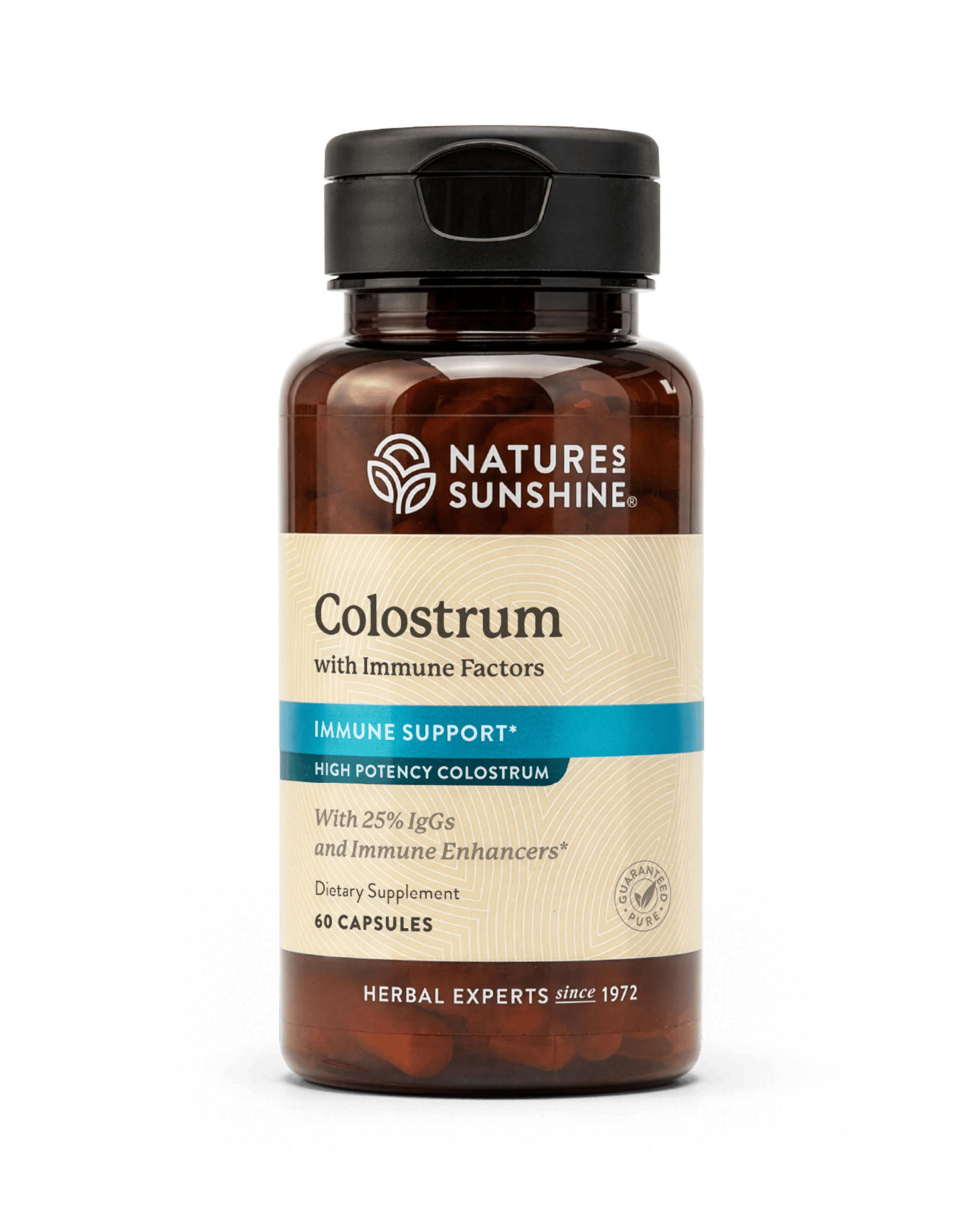 Nature's Sunshine Colostrum with Immune Factors bottle, 60 Capsules