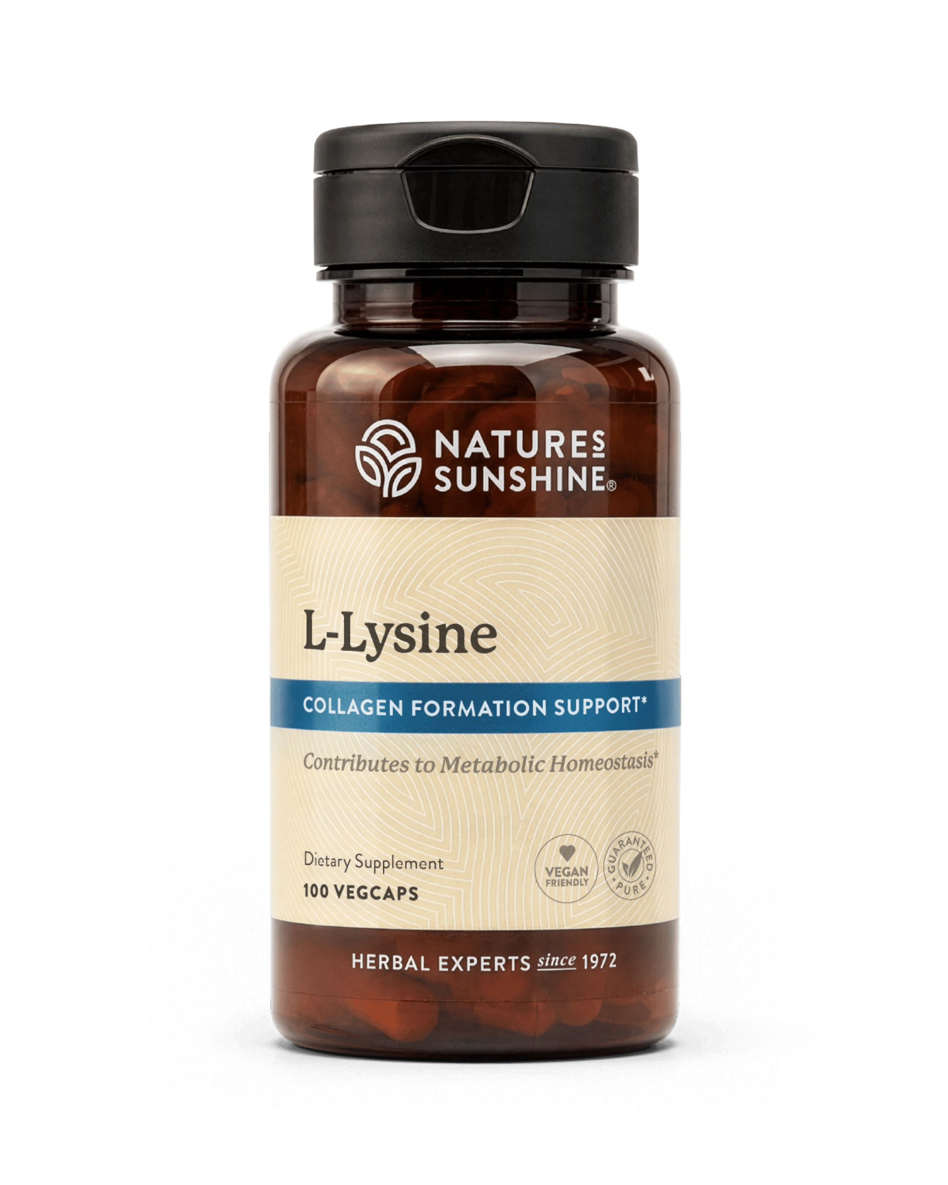 Nature's Sunshine l-Lysine bottle, 100 Capsules