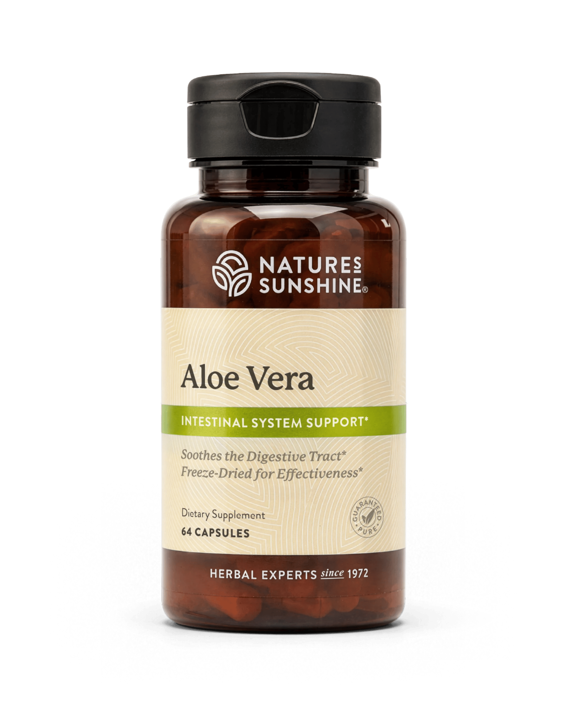 Nature's Sunshine Aloe Vera, Freeze Dried bottle, 64 Capsules