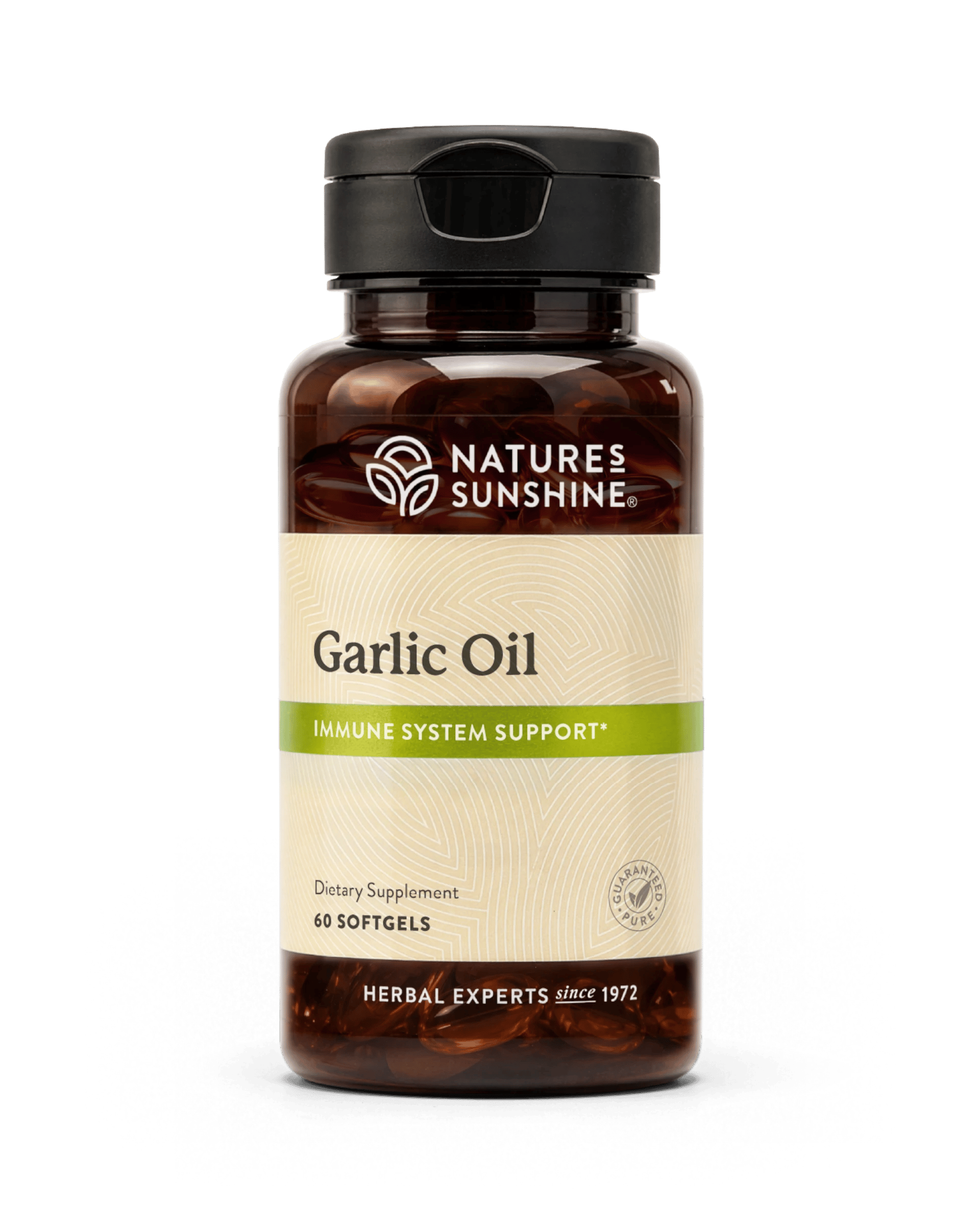 Nature's Sunshine Garlic Oil bottle, 60 Softgel Capsules