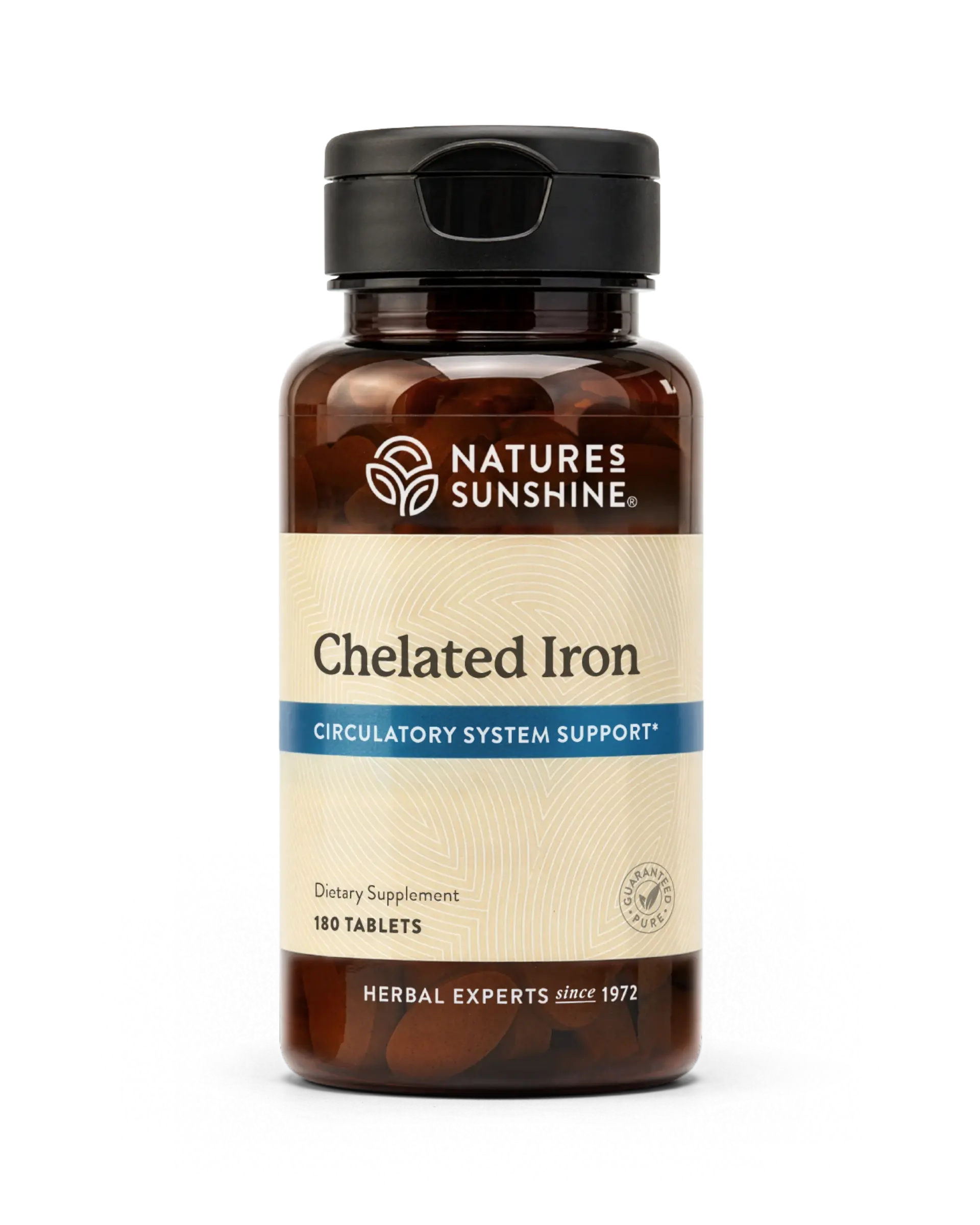 Nature's Sunshine Chelated Iron bottle, 180 Tablets