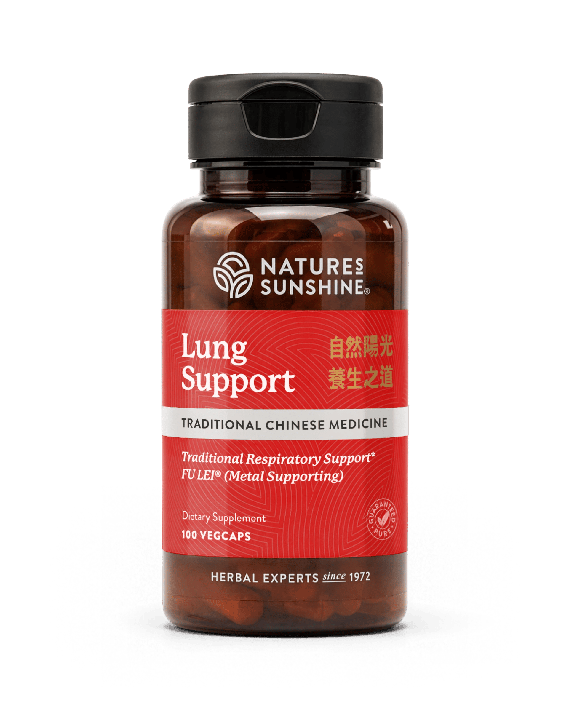 Nature's Sunshine Lung Support, Chinese bottle, 100 Capsules