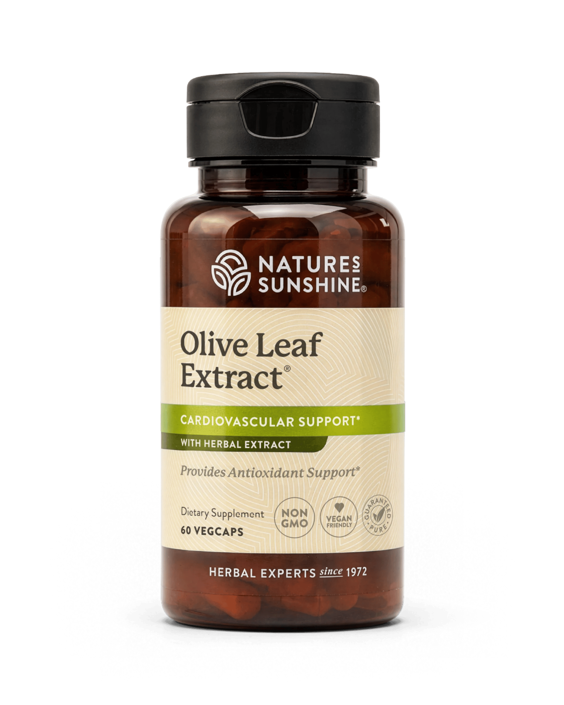 Nature's Sunshine Olive Leaf Extract Concentrate bottle, 60 Capsules