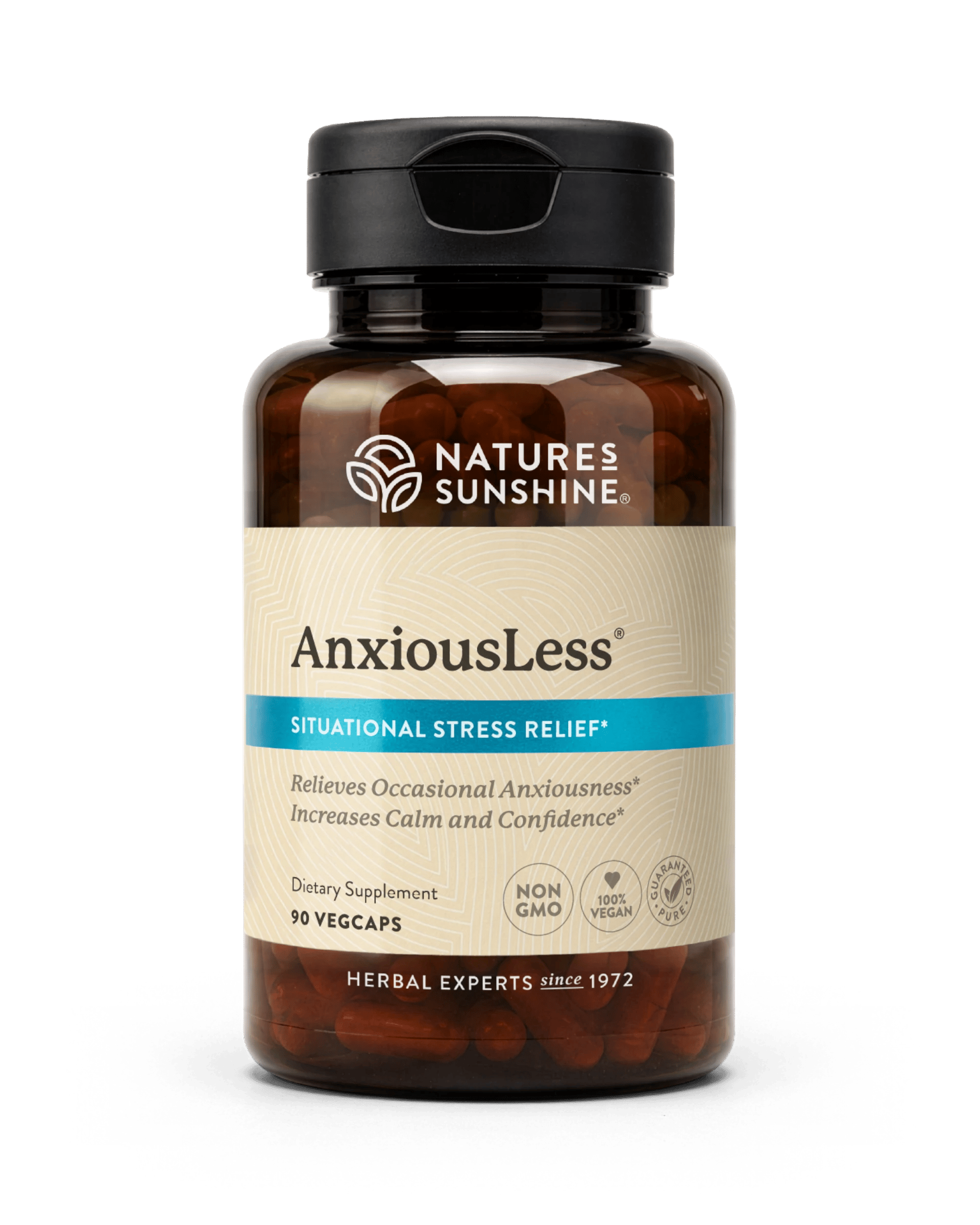 Nature's Sunshine AnxiousLess bottle, 90 Capsules