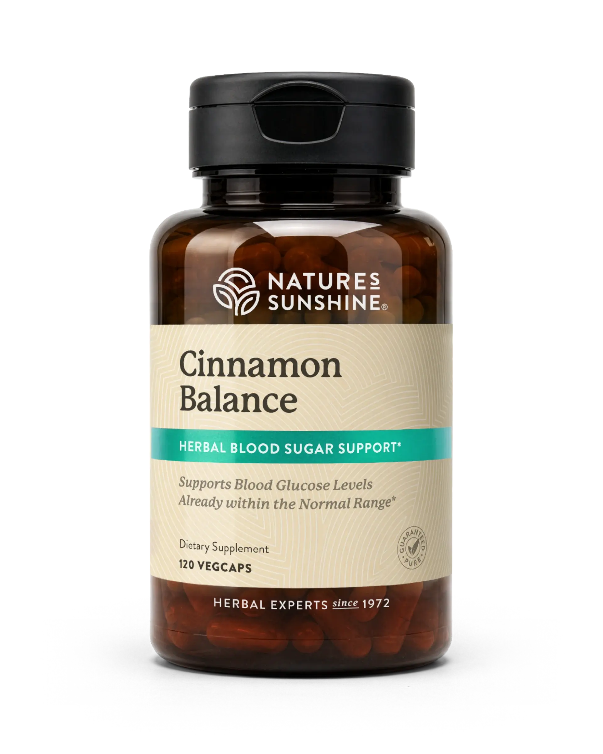 Nature's Sunshine Cinnamon Balance bottle, VegCaps