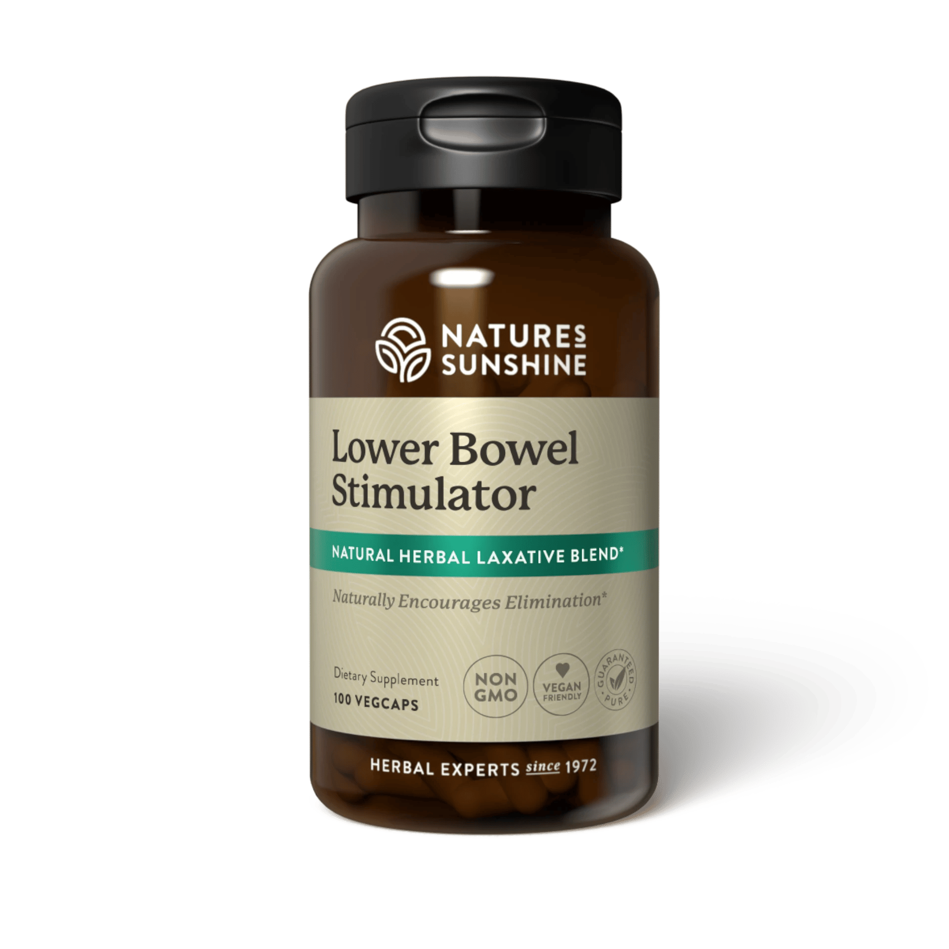 Nature's Sunshine Lower Bowel Stimulator bottle, 100 Capsules