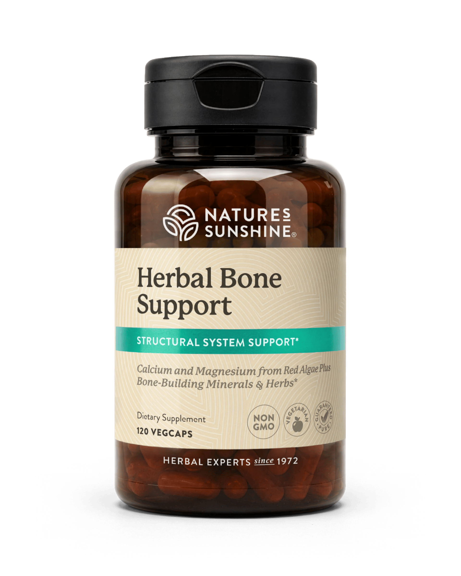 Nature's Sunshine Herbal Bone Support bottle, 120 Vegcaps