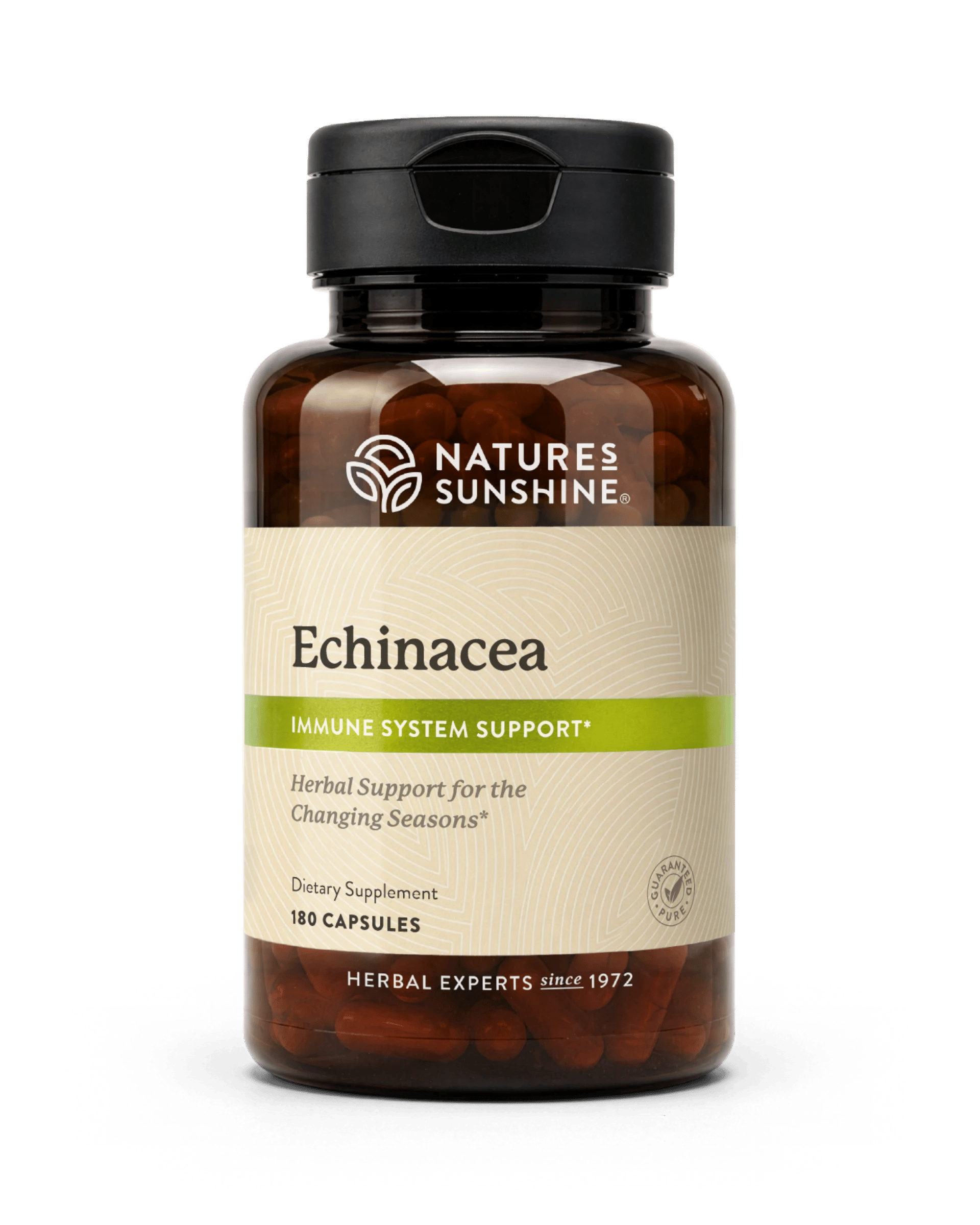Nature's Sunshine Echinacea Purpurea bottle, 180 Capsules