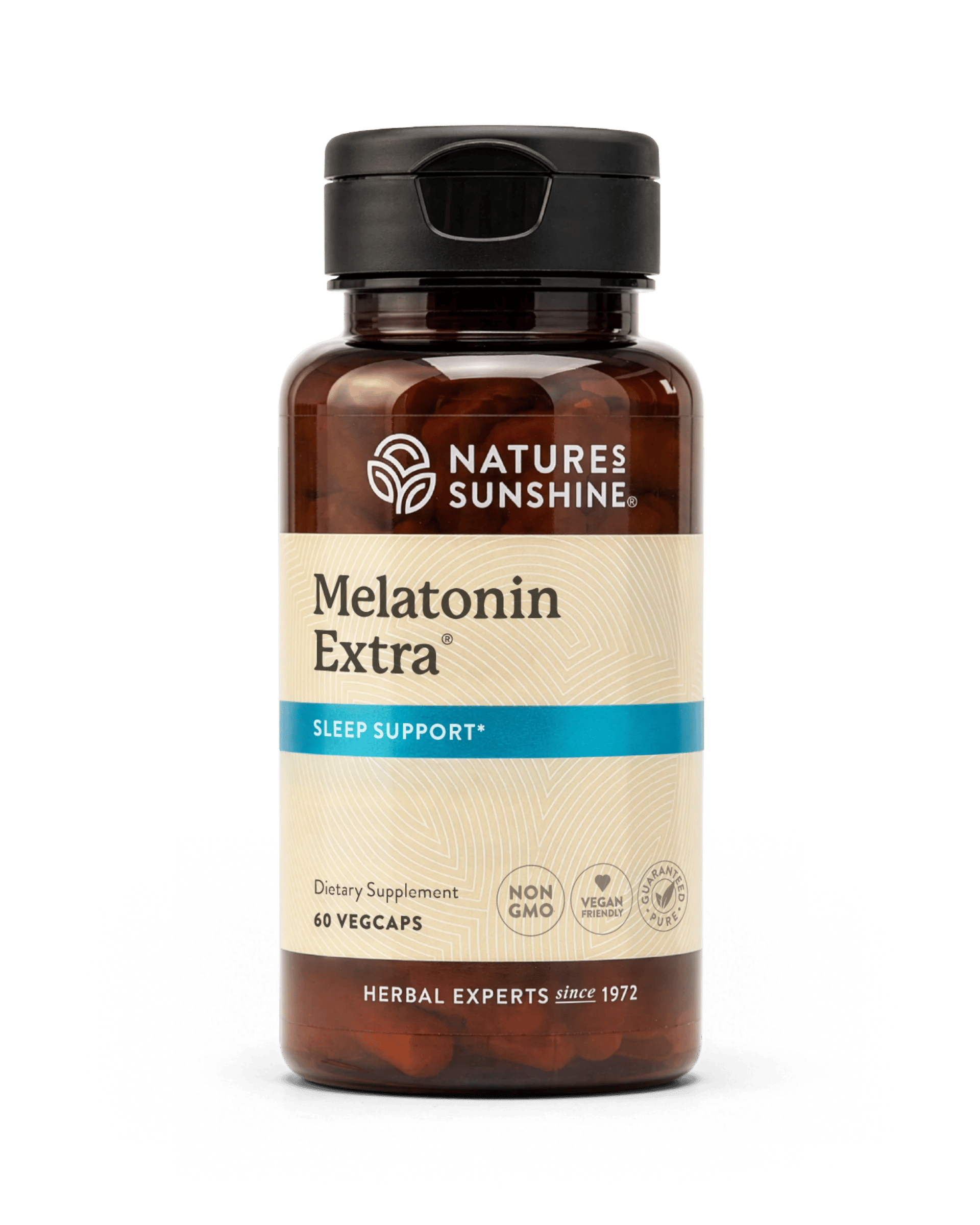 Nature's Sunshine Melatonin Extra bottle, 60 Capsules
