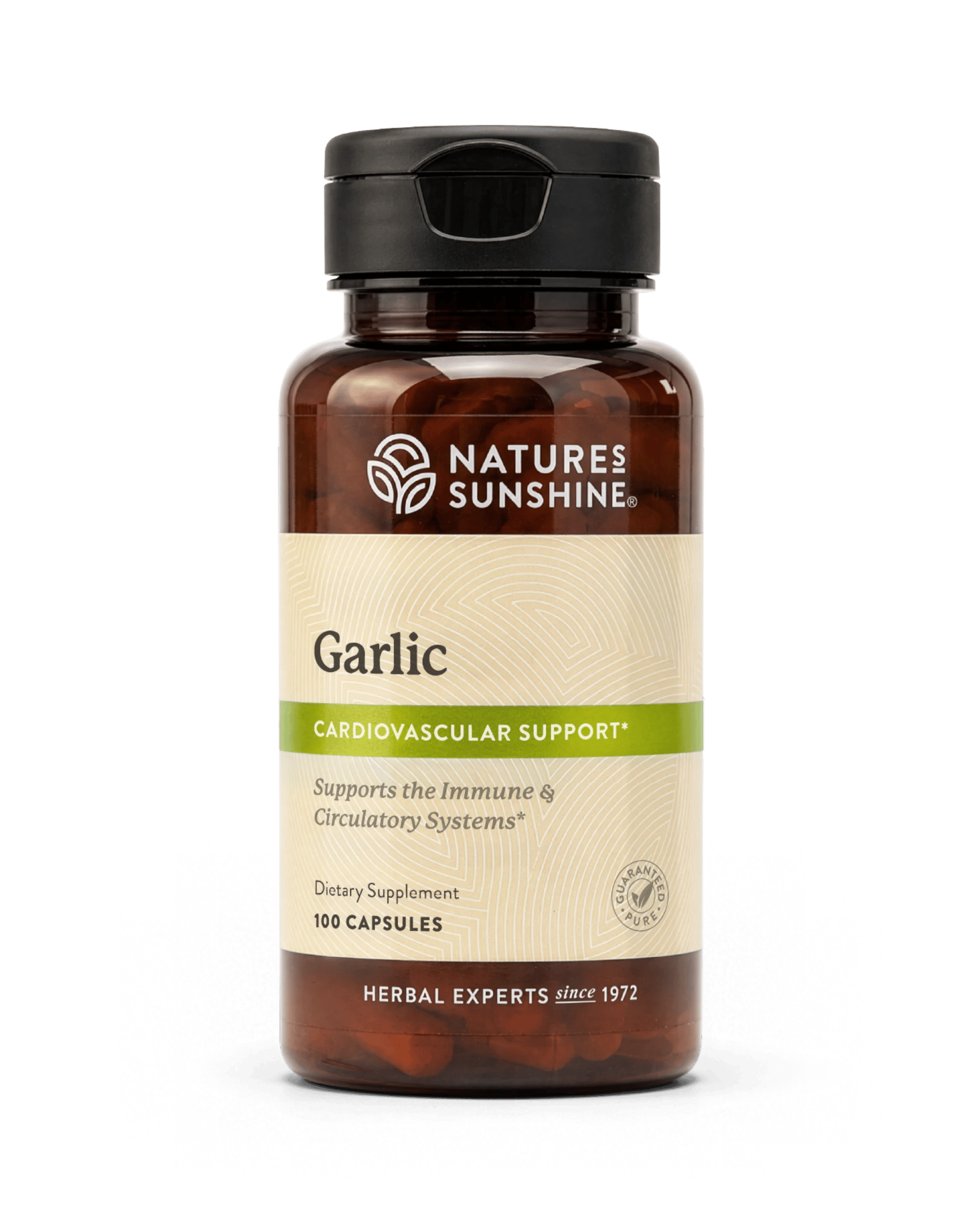 Nature's Sunshine Garlic bottle, 100 Capsules