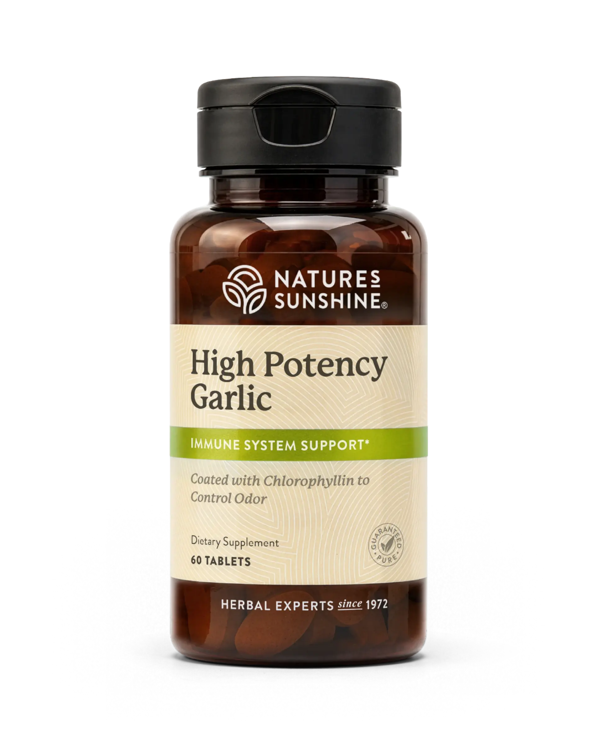Nature's Sunshine High Potency Garlic bottle, 60 Tablets