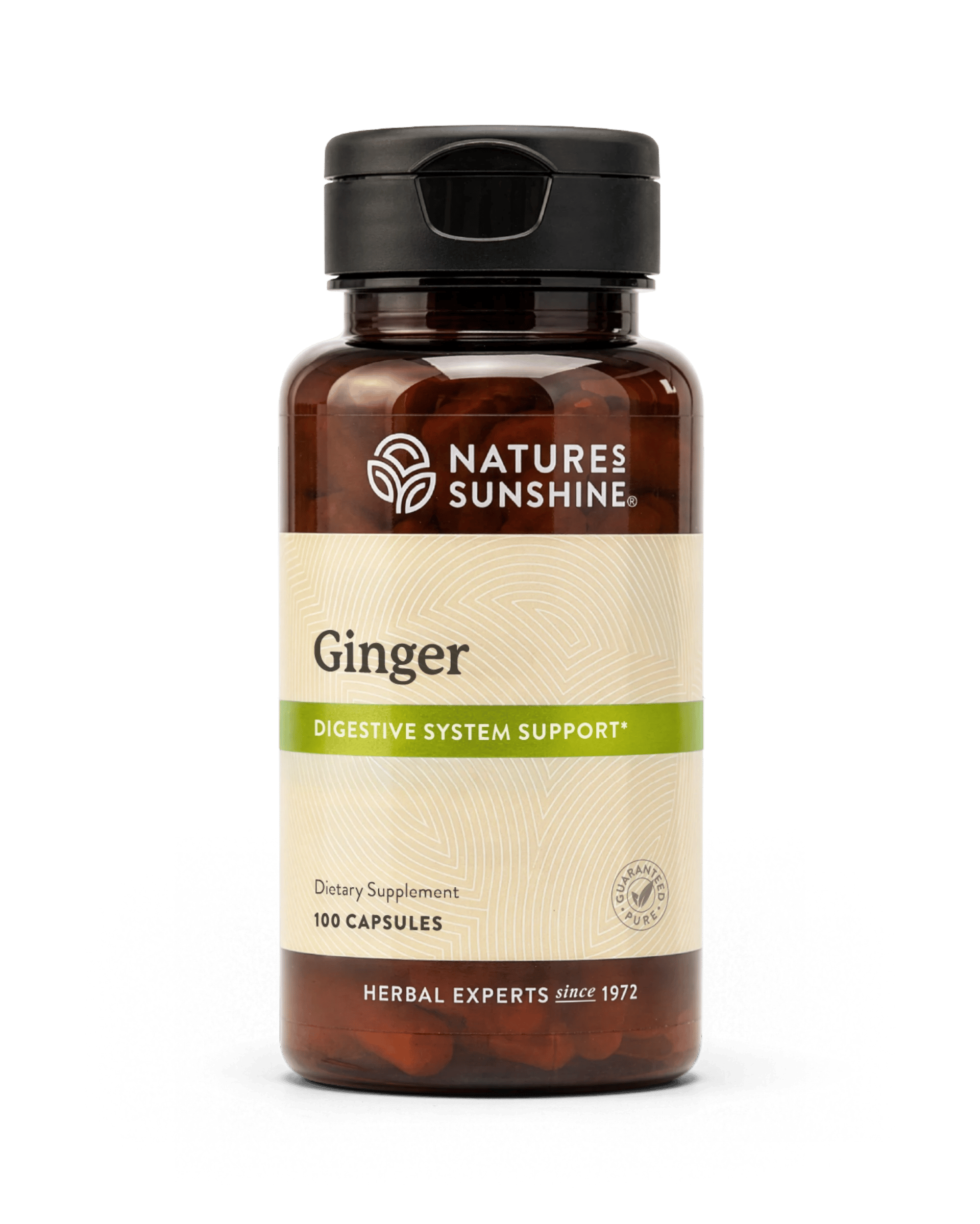 Nature's Sunshine Ginger bottle, 100 Capsules