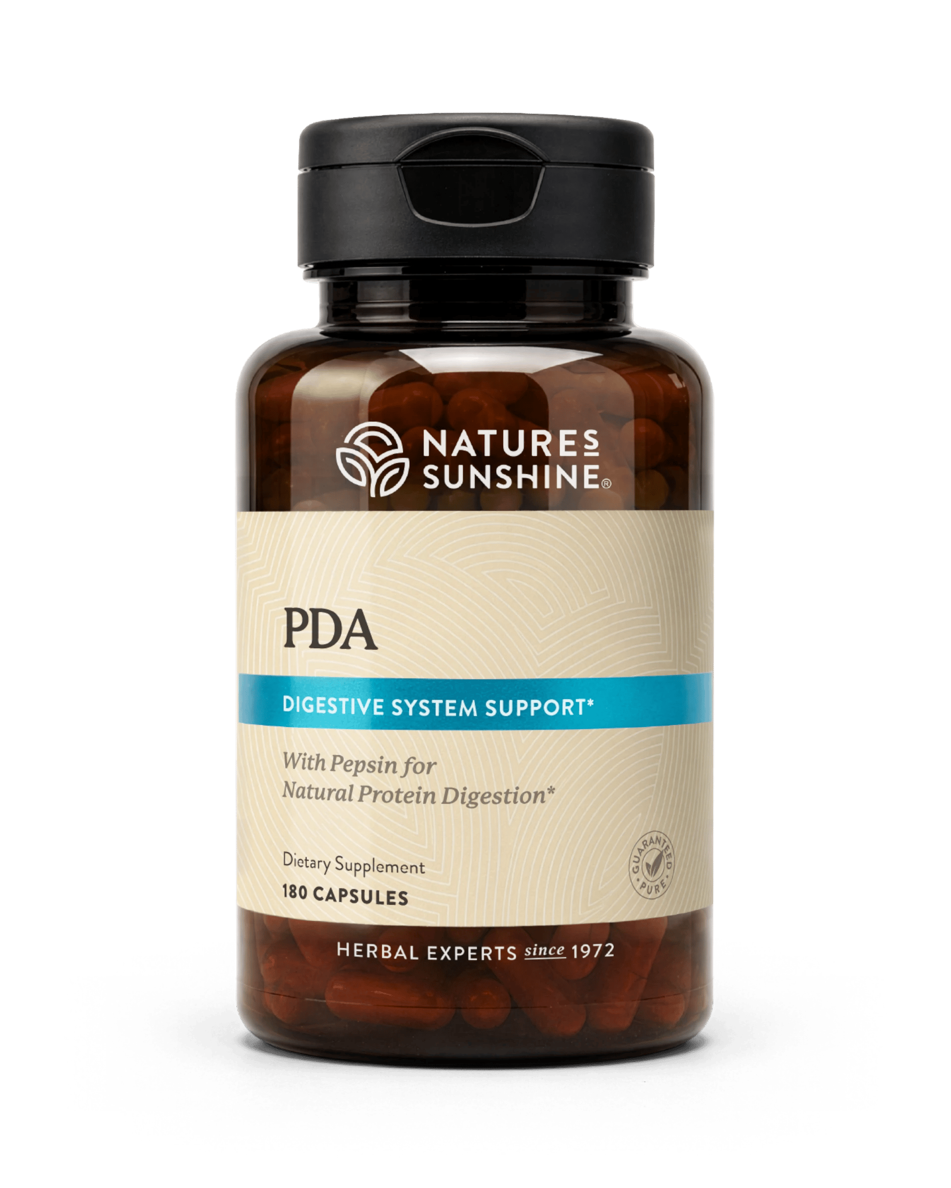 Nature's Sunshine PDA Combination (Protein Digestive Aid) bottle, 180 Capsules