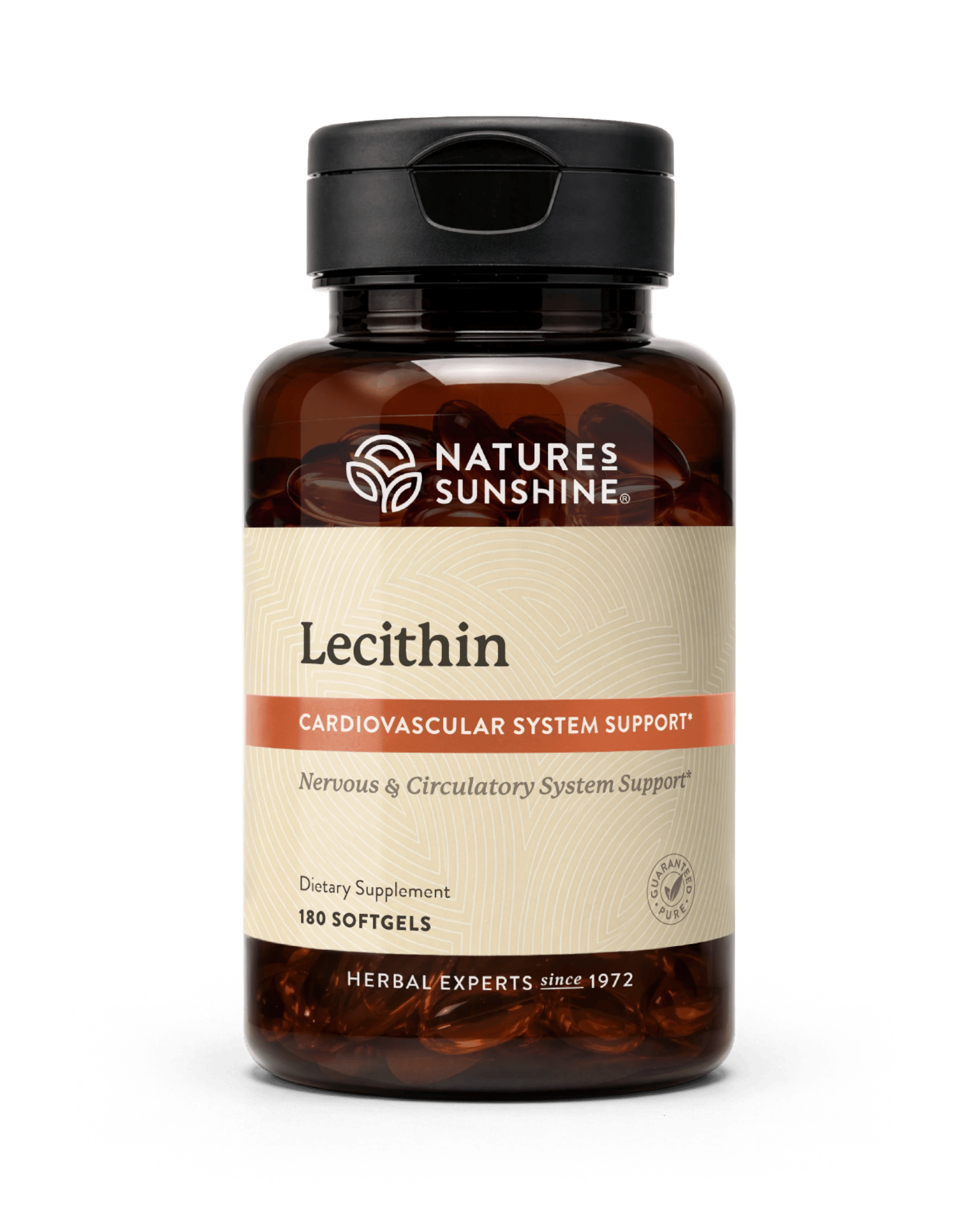 Nature's Sunshine Lecithin bottle, 180 Softgel Capsules