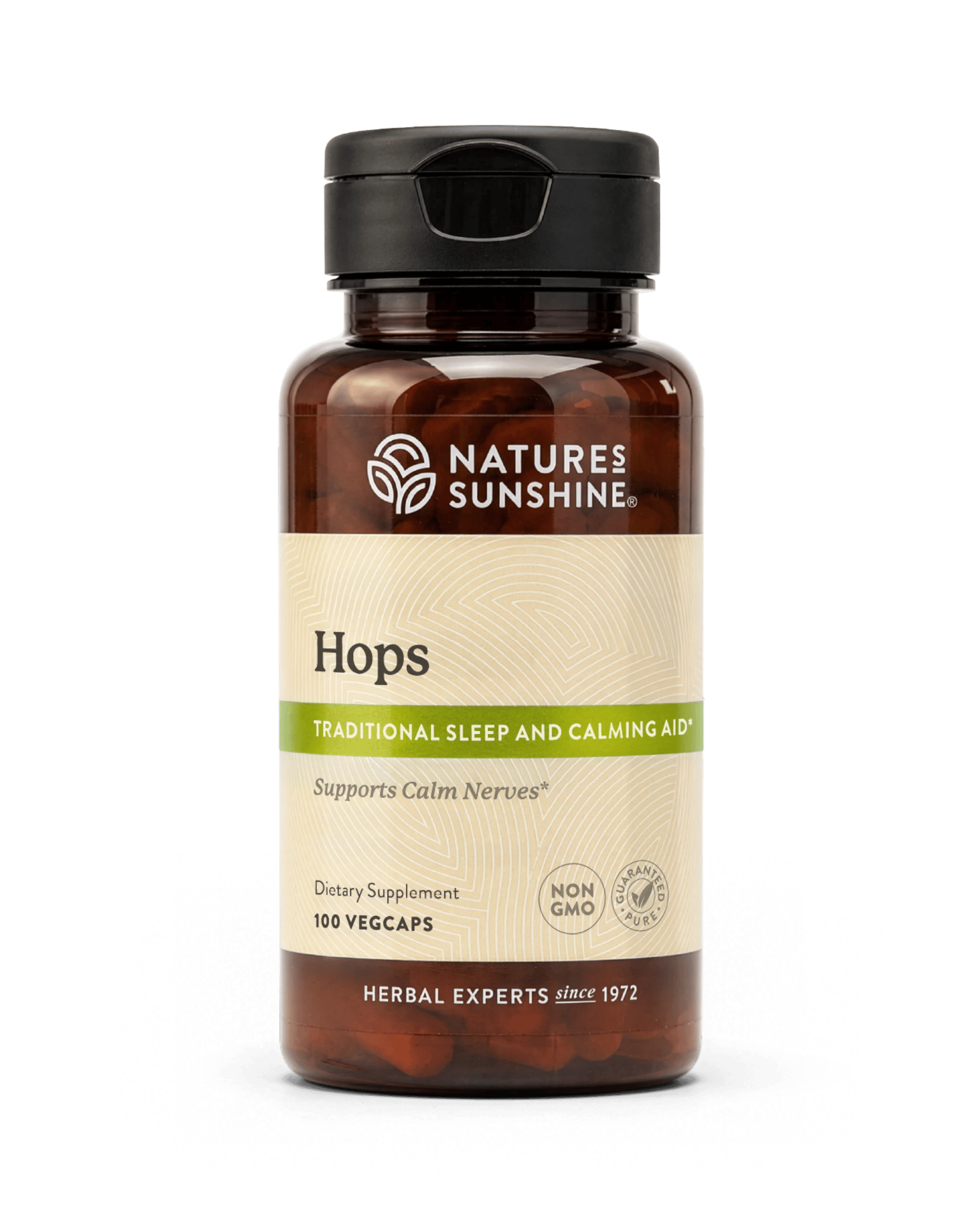 Nature's Sunshine Hops bottle, 100 Capsules