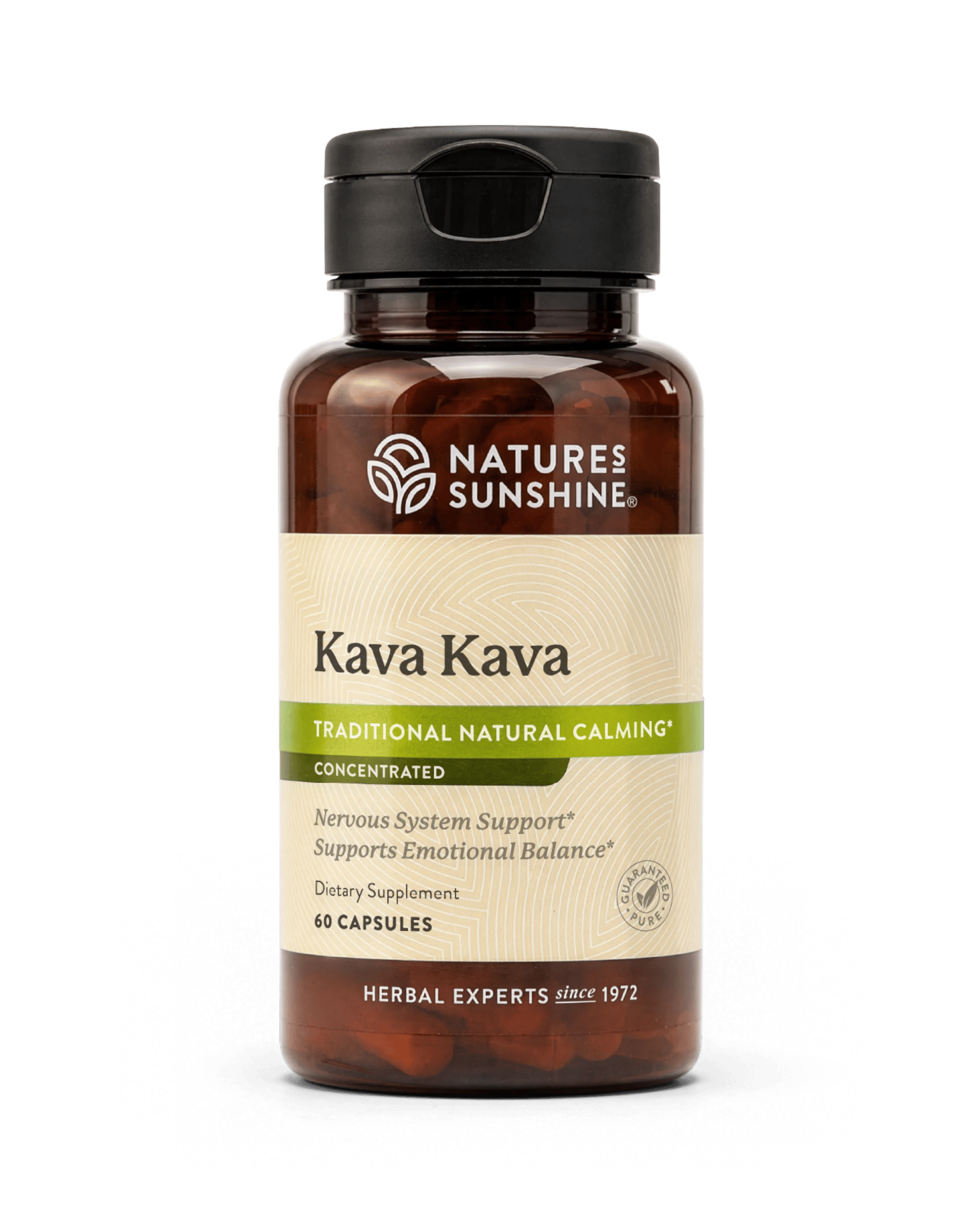 Nature's Sunshine Kava Kava Concentrate bottle, 60 Capsules