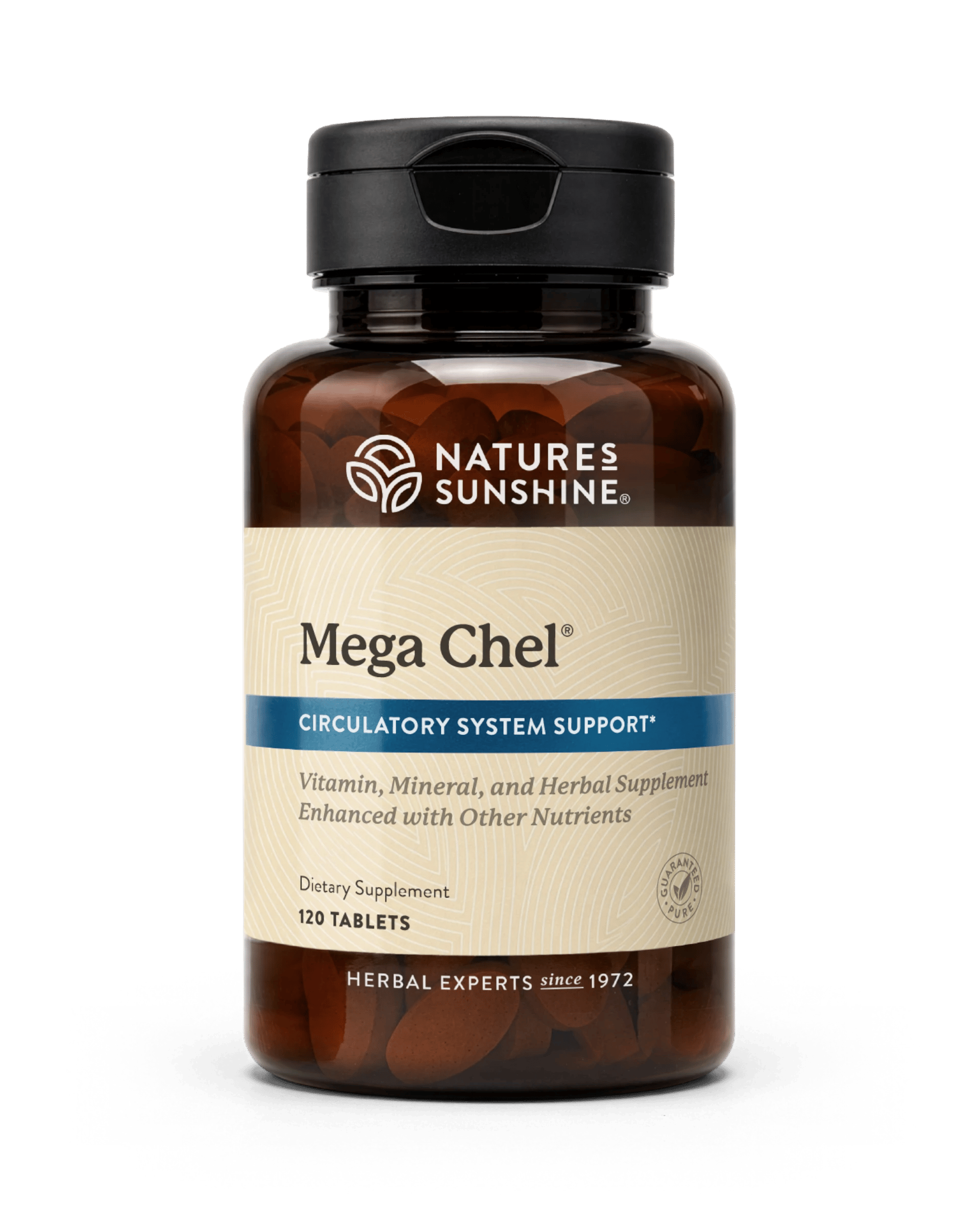 Nature's Sunshine Mega-Chel bottle, 120 Tablets