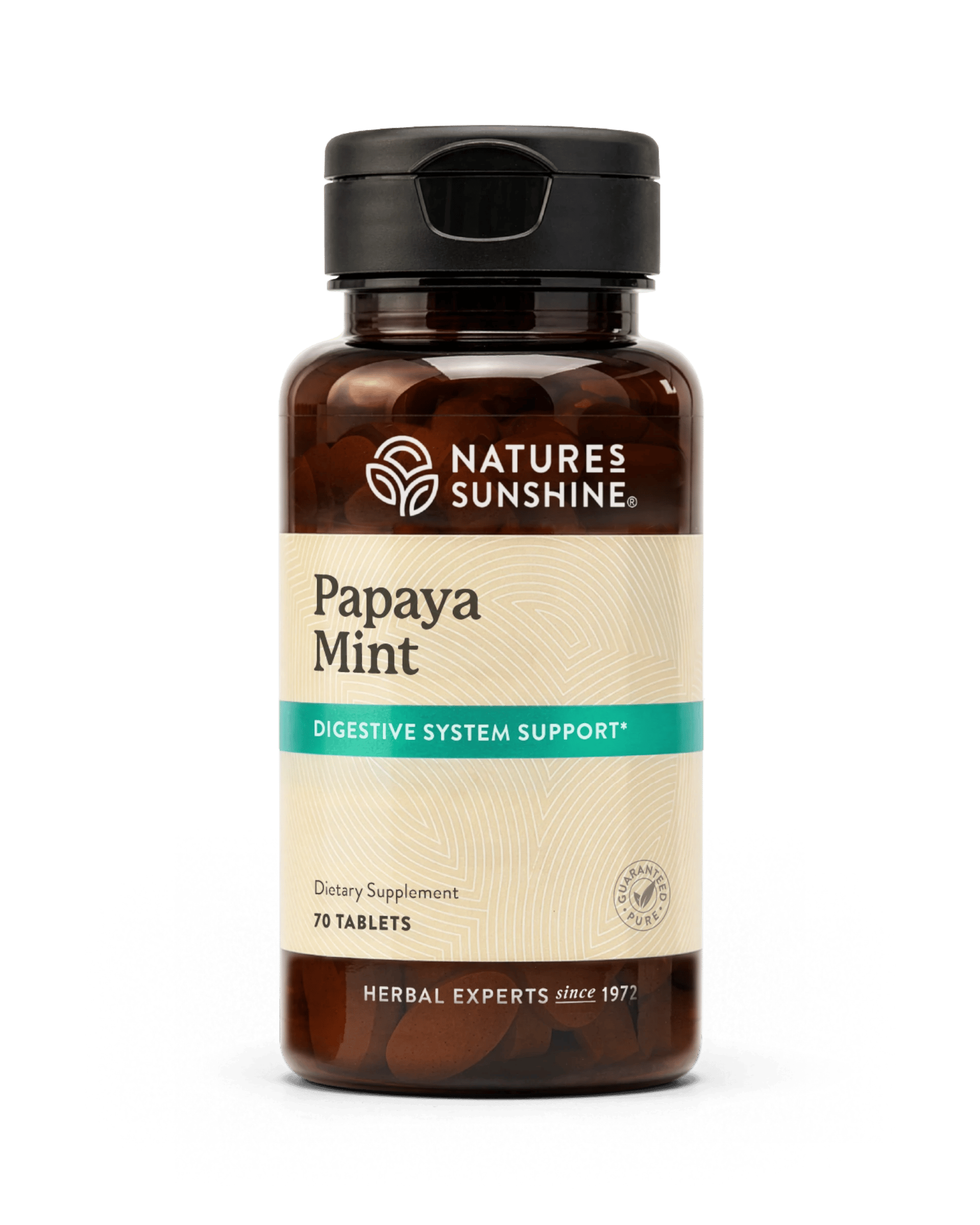 Nature's Sunshine Papaya Mint bottle, 70 Chewable Tablets