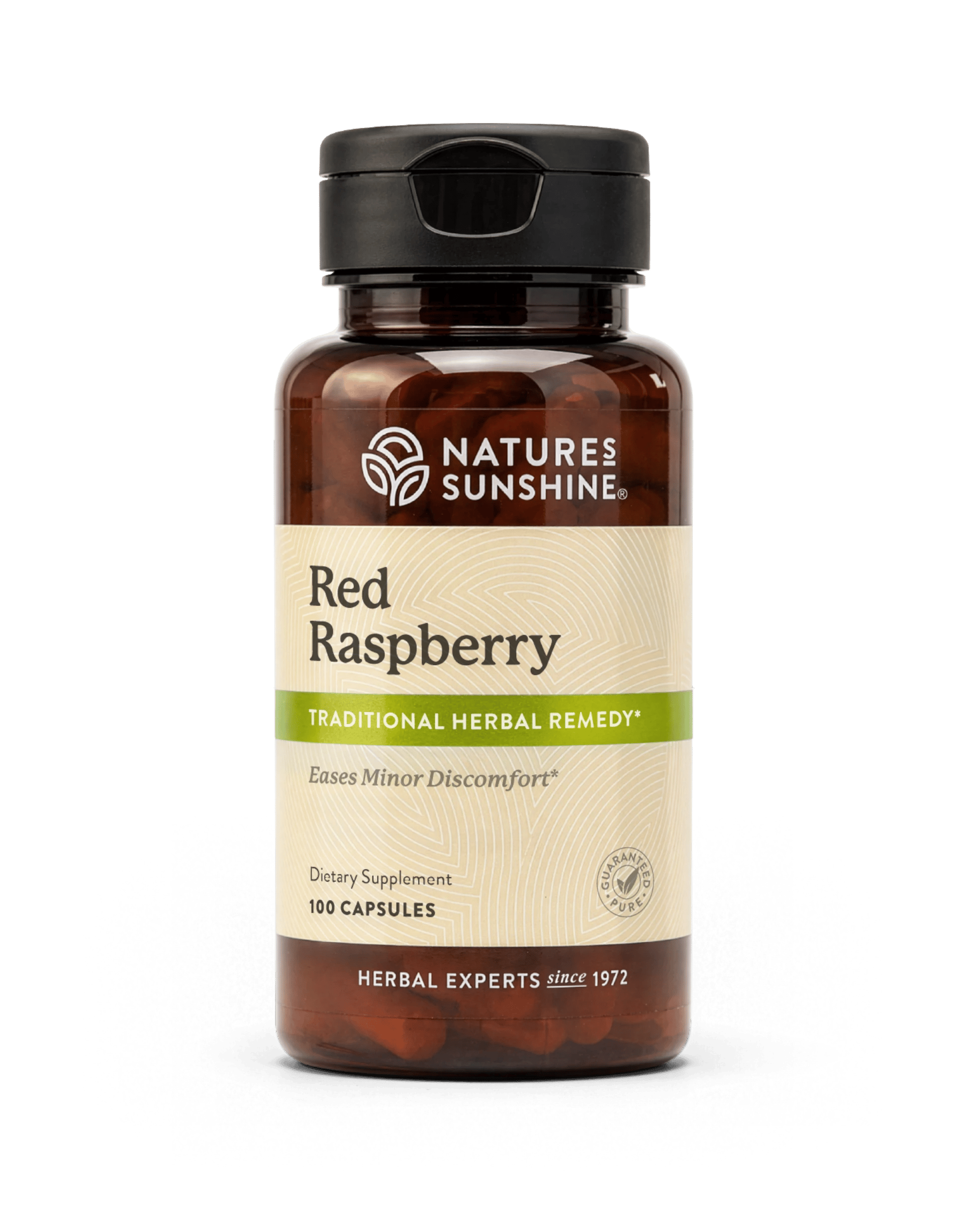 Nature's Sunshine Red Raspberry bottle, 100 Capsules