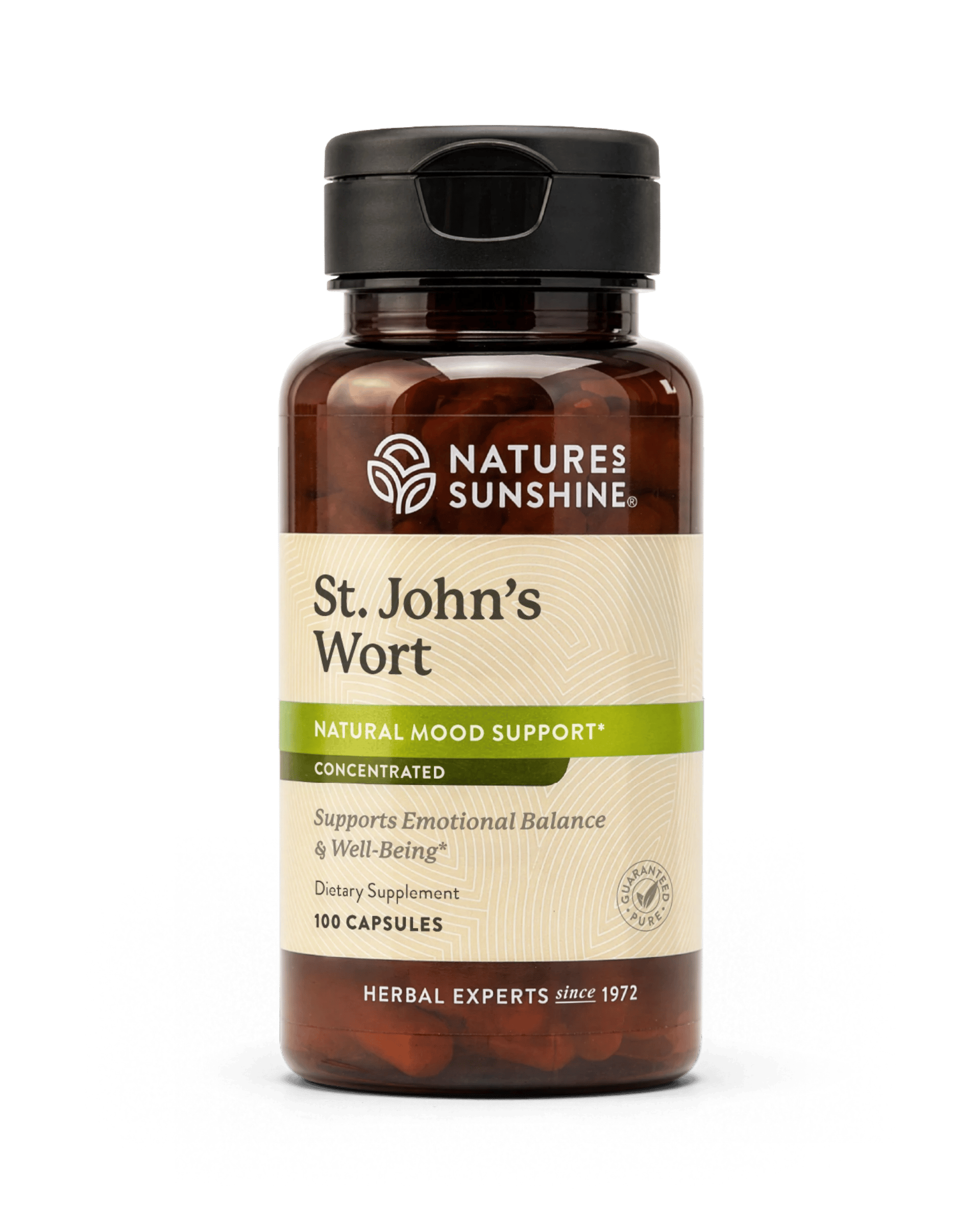 Nature's Sunshine St. John's Wort Concentrate bottle, 100 Capsules