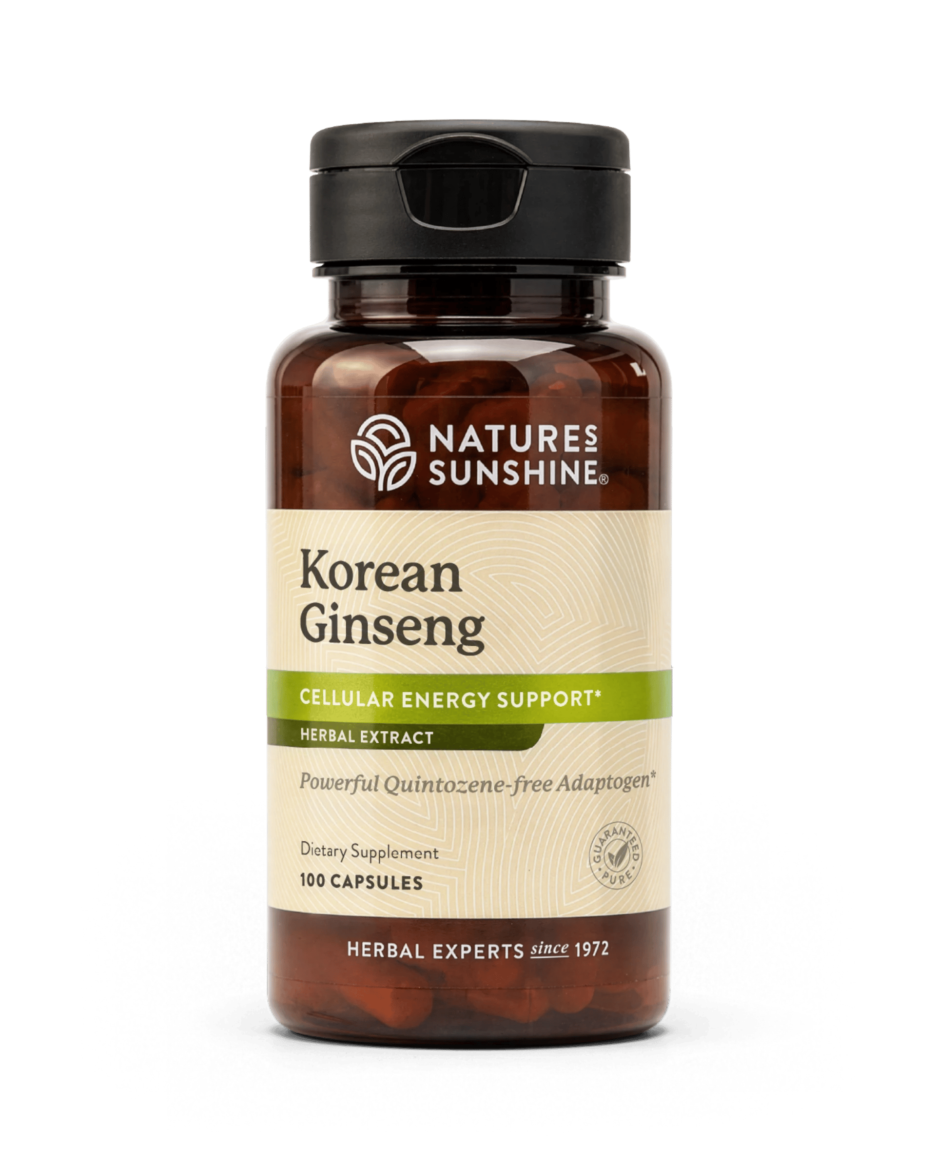 Nature's Sunshine Ginseng, Korean bottle, 100 Capsules
