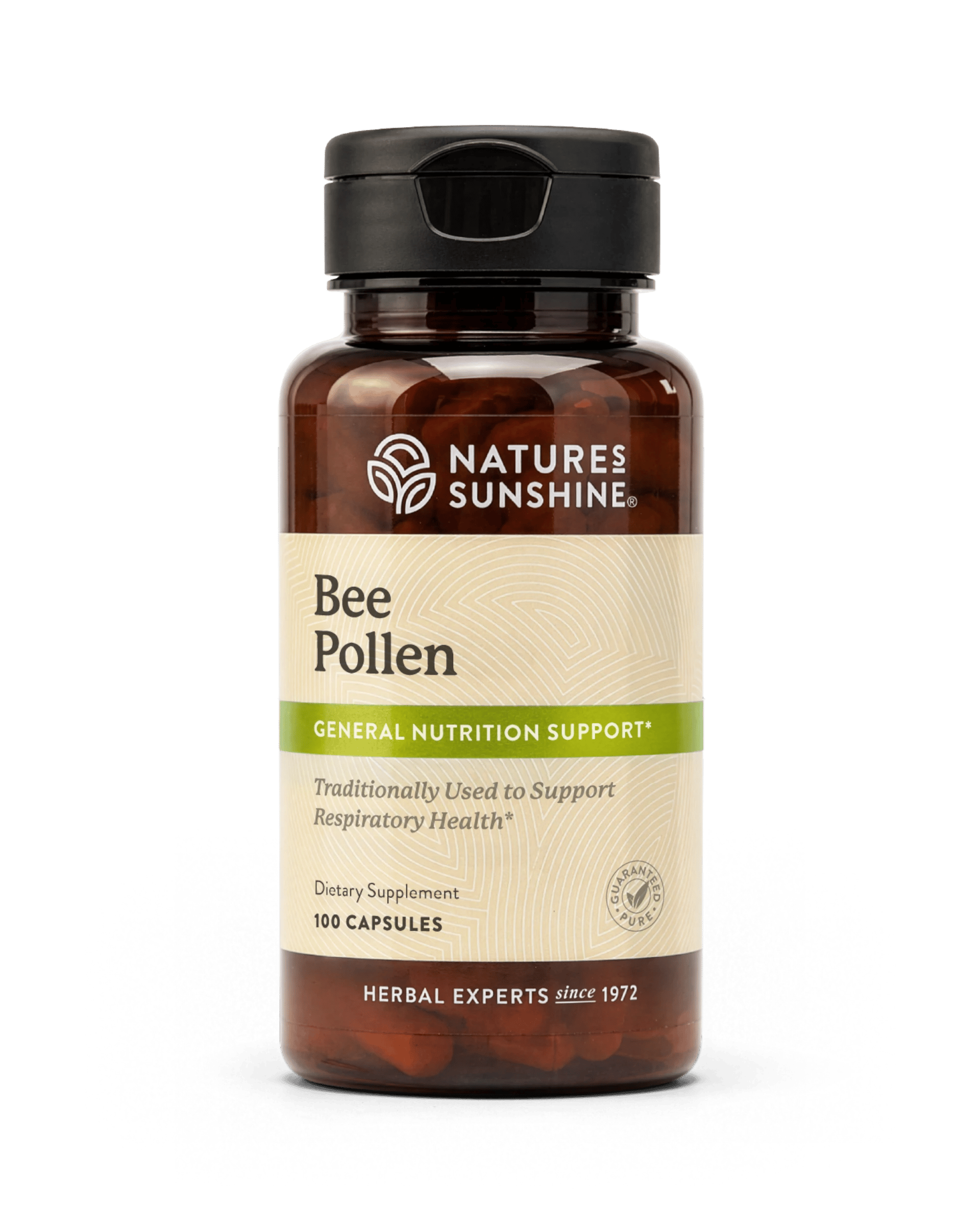 Nature's Sunshine Bee Pollen bottle, 100 Capsules