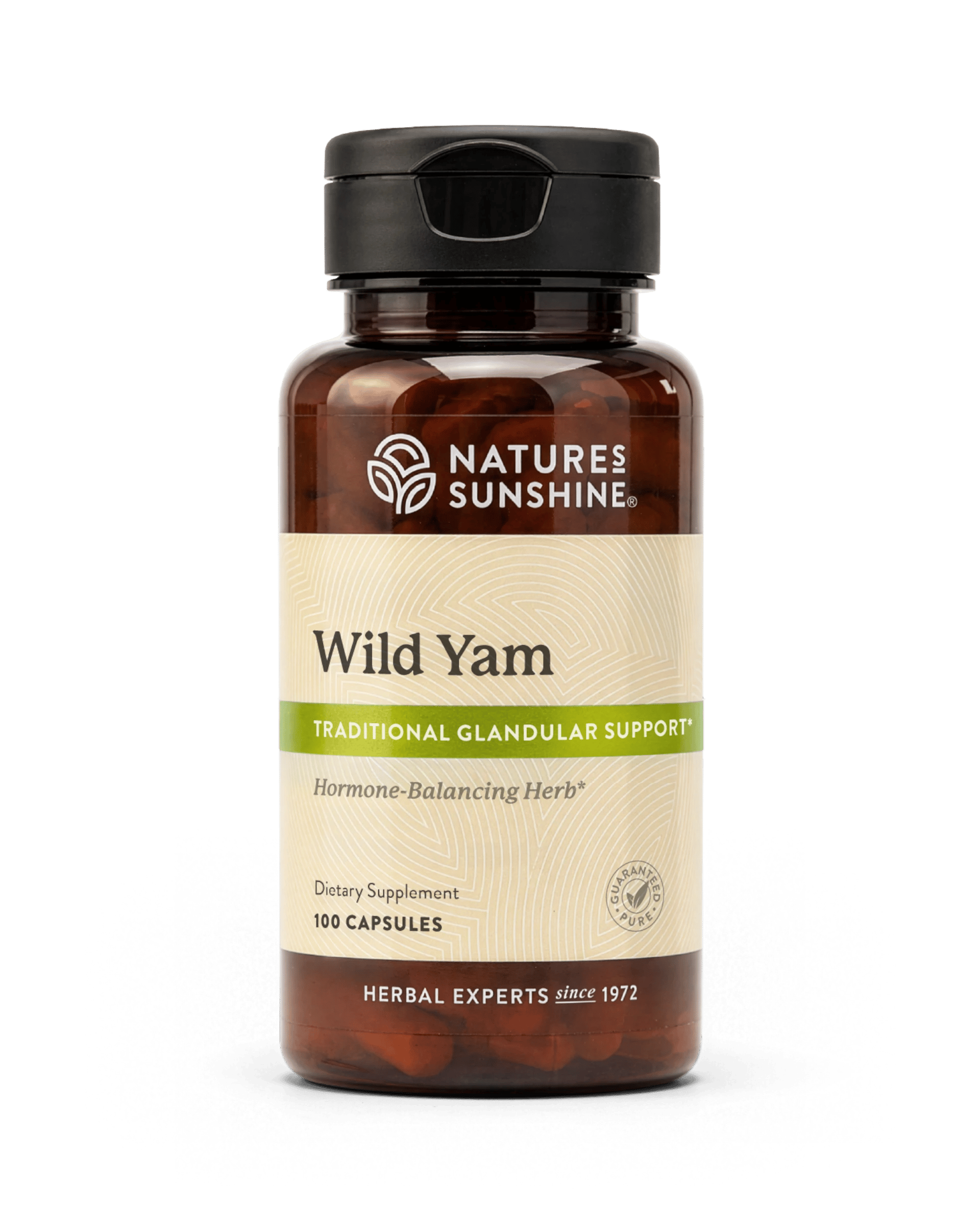 Nature's Sunshine Wild Yam bottle, 100 Capsules