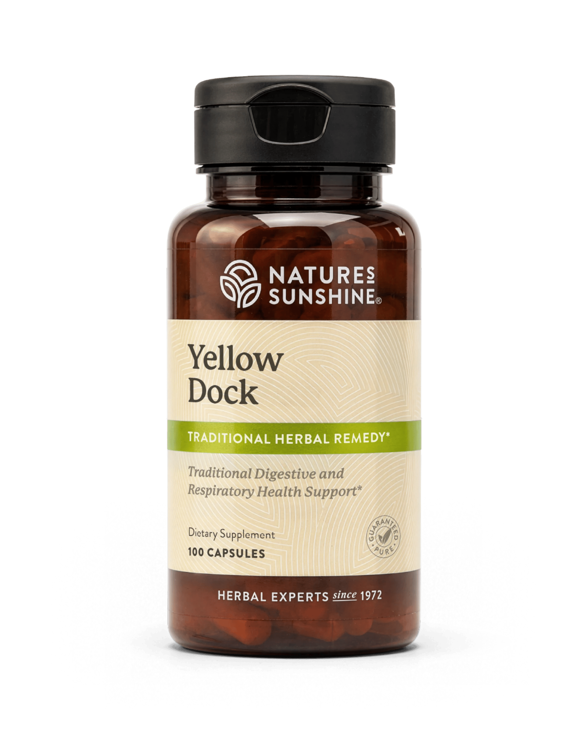 Nature's Sunshine Yellow Dock bottle, 100 Capsules