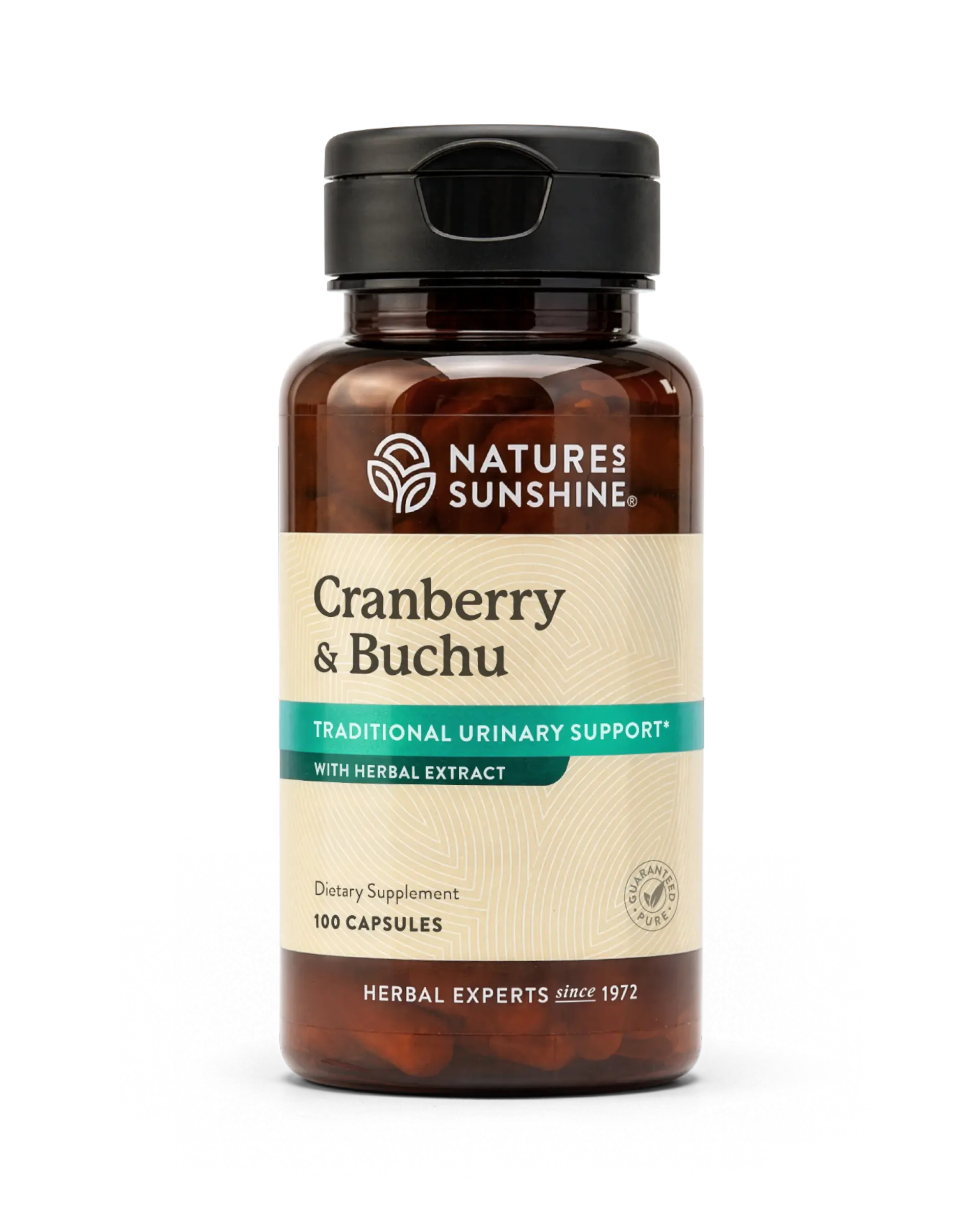 Nature's Sunshine Cranberry and Buchu Concentrate bottle, 100 Capsules