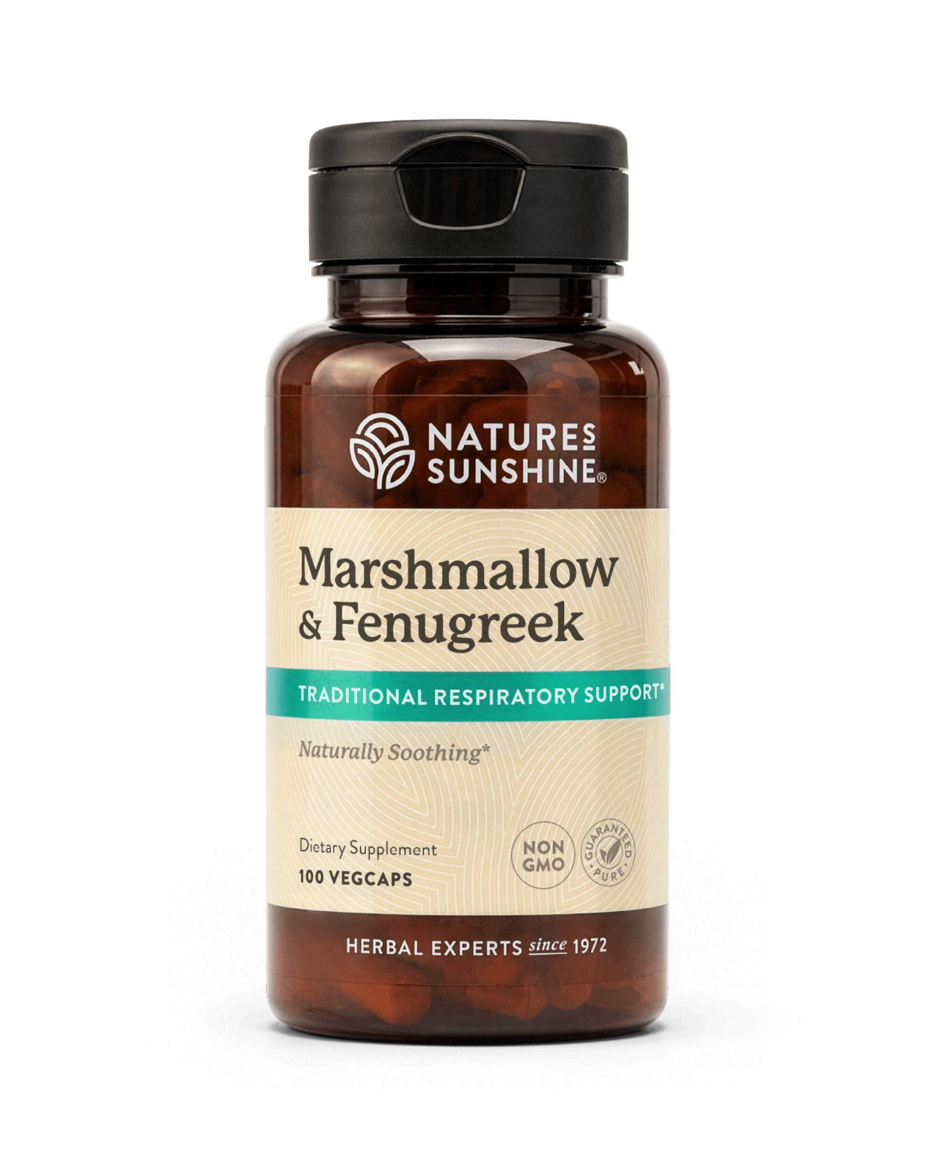 Nature's Sunshine Marshmallow and Fenugreek bottle, 100 Capsules