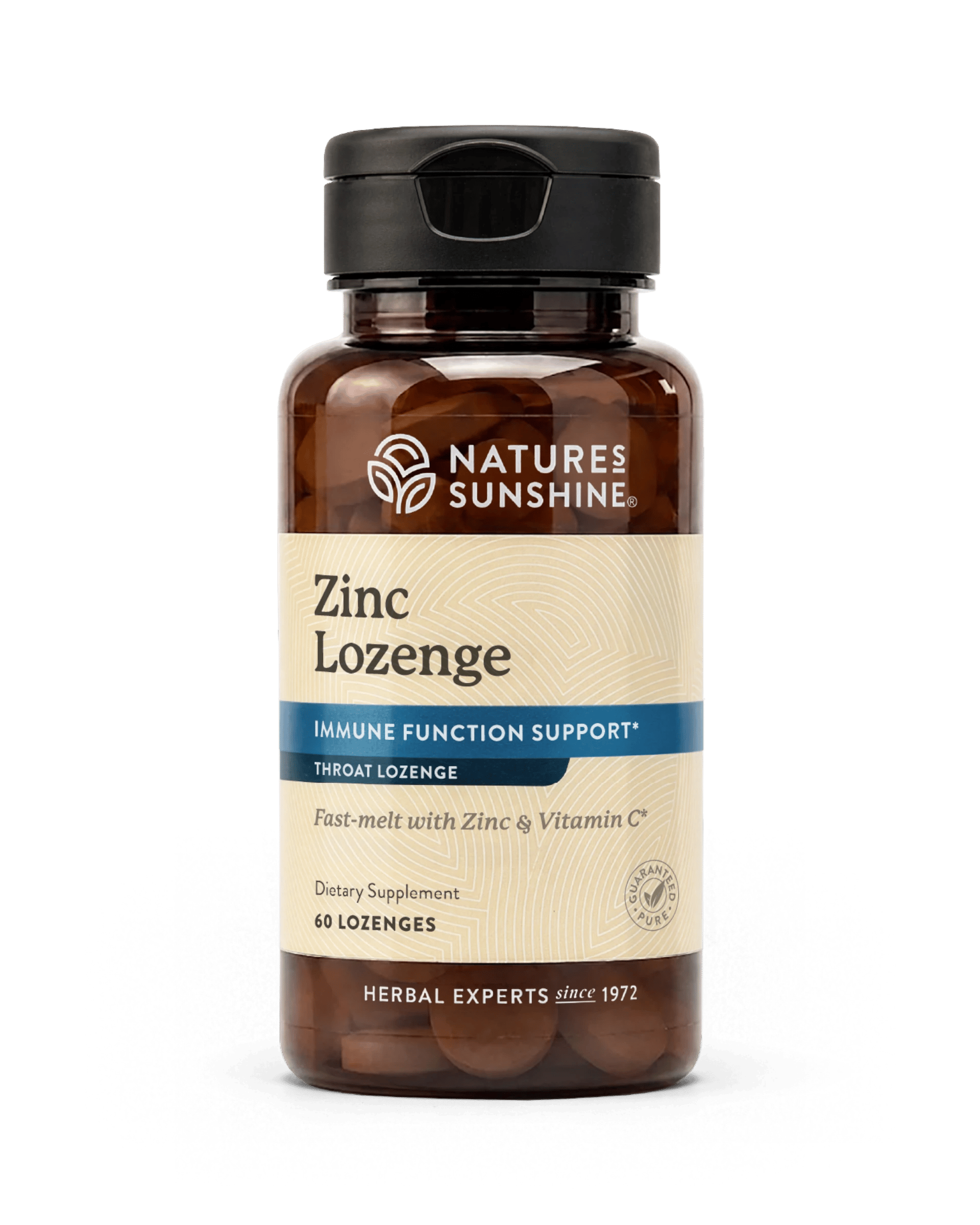 Nature's Sunshine Zinc Lozenge bottle, 60 Tablets