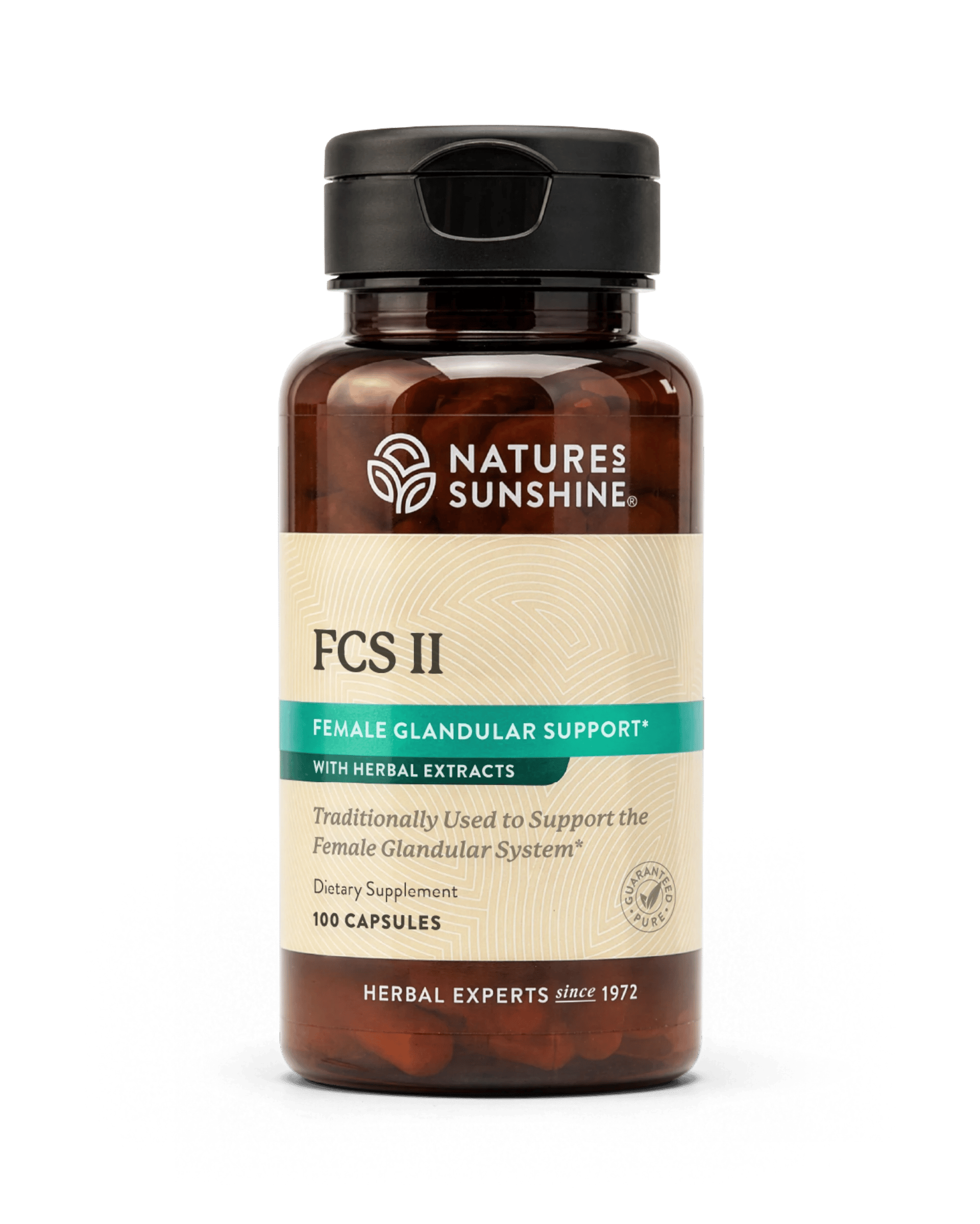 Nature's Sunshine FCS II with Lobelia bottle, 100 Capsules