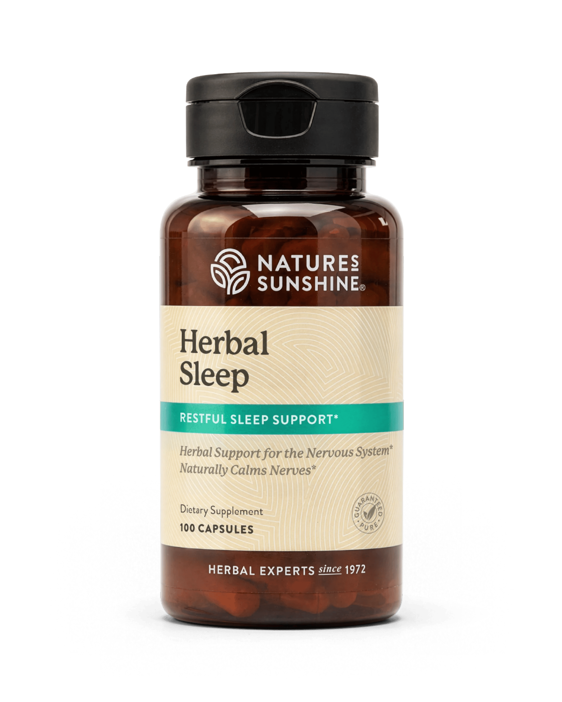 Nature's Sunshine Herbal Sleep bottle, 100 Capsules